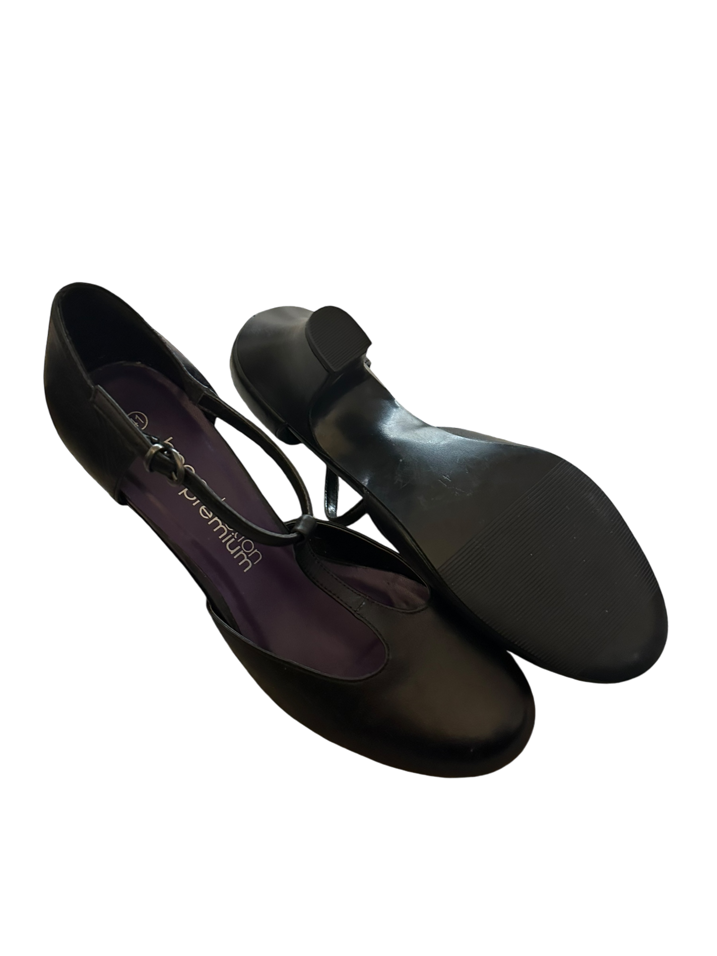 Bonprix Damenhalbschuhe Echtleder schwarz Gr. 41