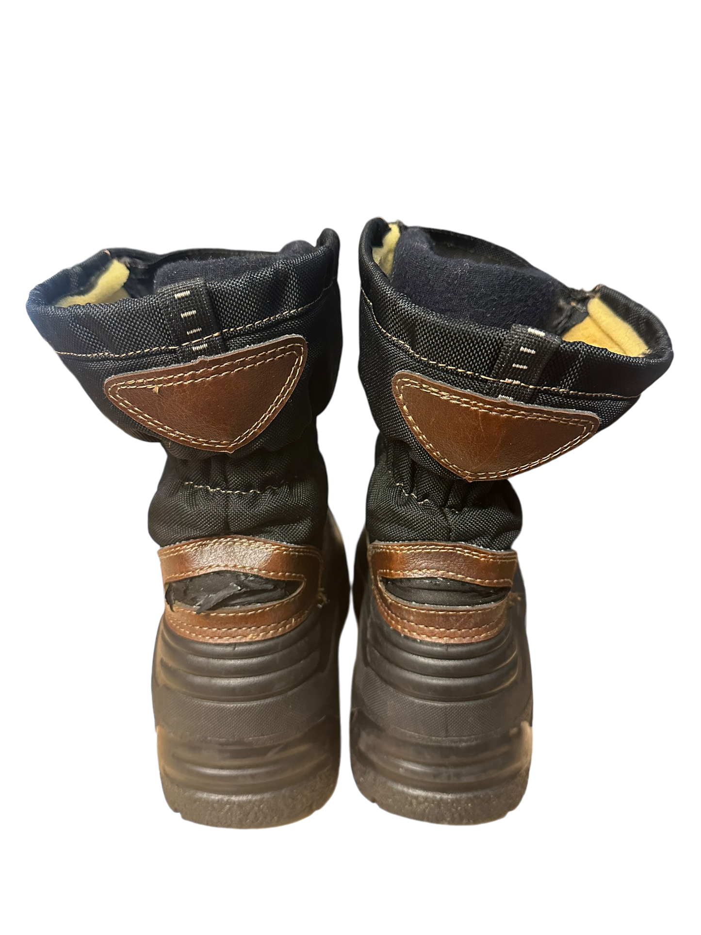 Vista Stiefel aus Gummi, Leder und Stoff mit Fütterung schwarz braun Gr. 37,5