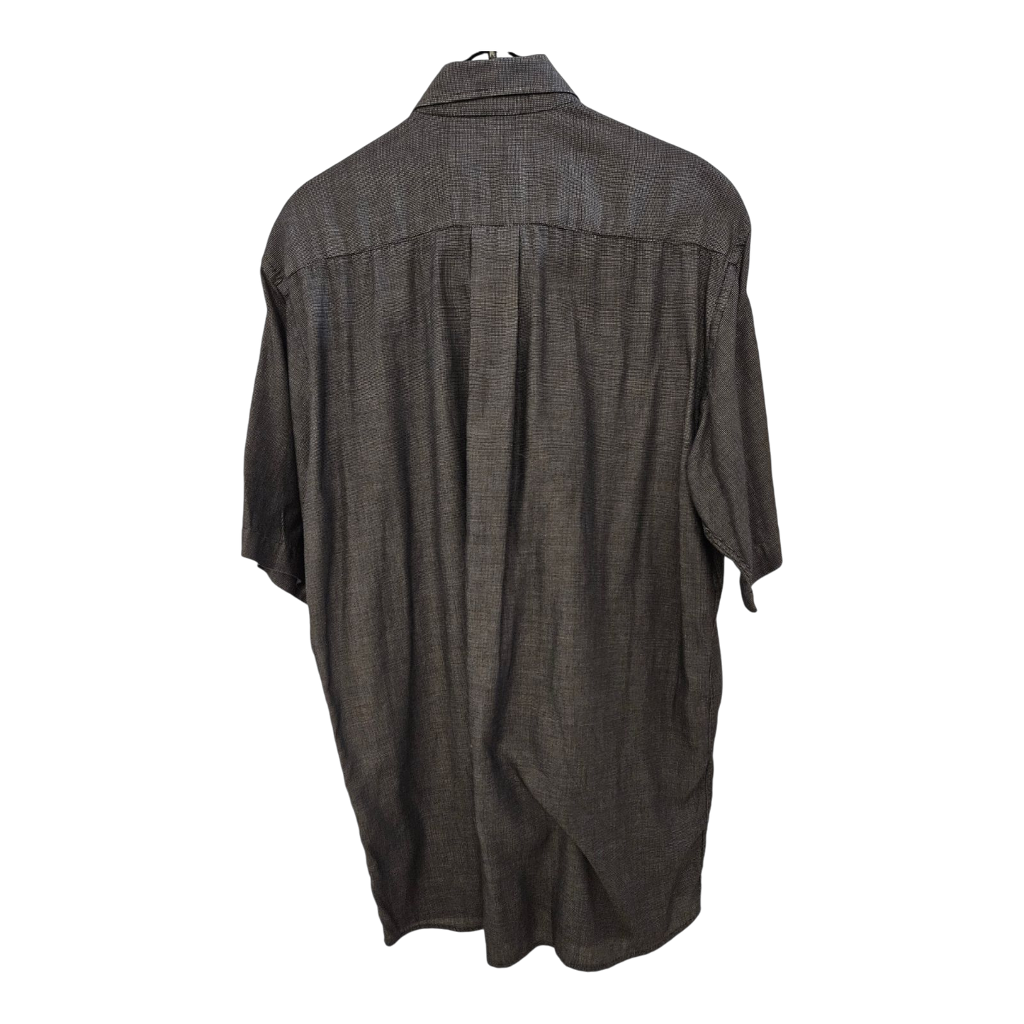 Hemd kurzarm - St. Pierre Collection - Regular Fit Gr. 39/40 (M) schwarz mit kleinen weißen Punkten