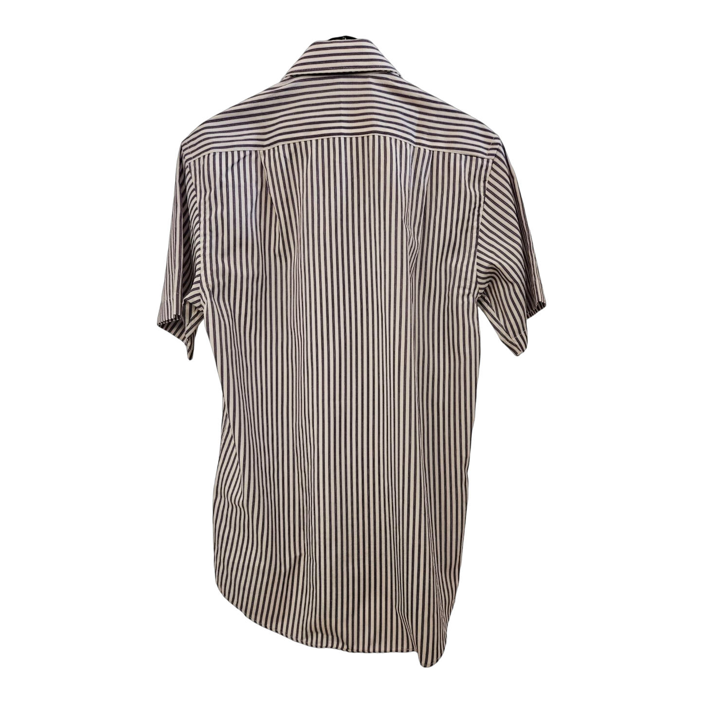 Hemd kurzarm - LACOSTE - Gr. M - grau-weiß, lila gestreift