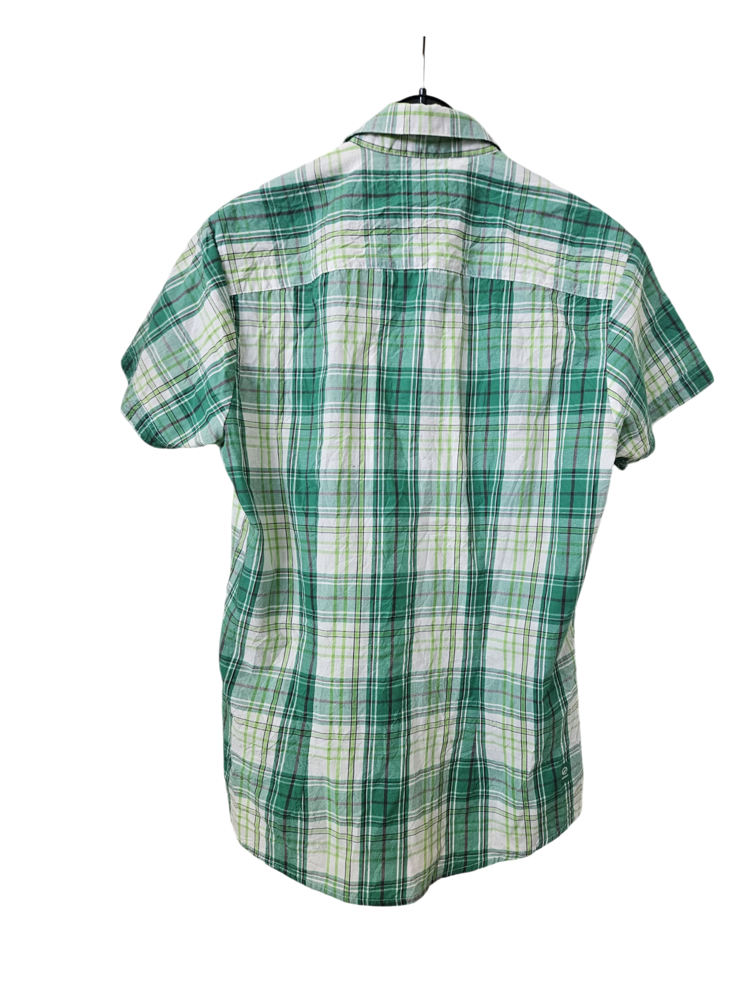 SMOG 1999 - Kurzarm-Hemd - Gr. S - grün kariert