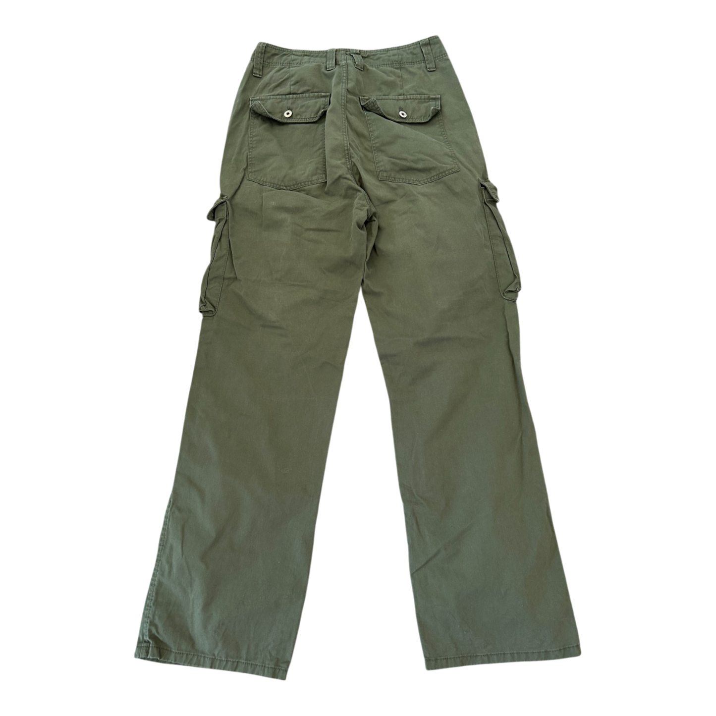 Bershka Damen Cargo-Hose Khaki Größe M