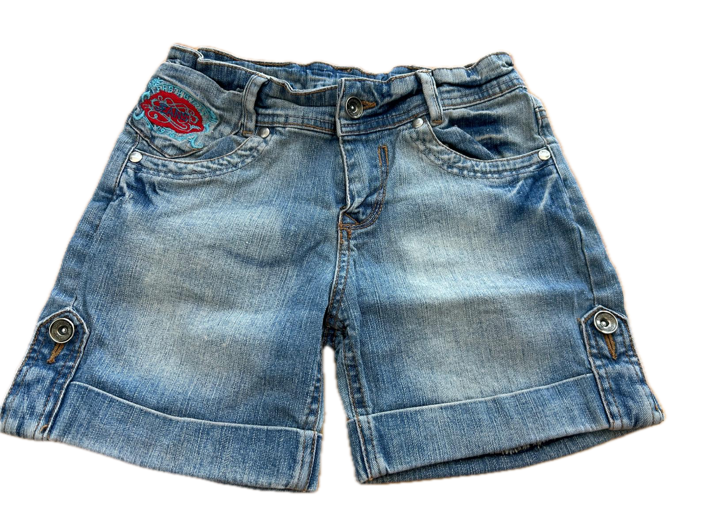 Fresh Girls Shorts Jeans Blau Gr. 140 mit Applikationen