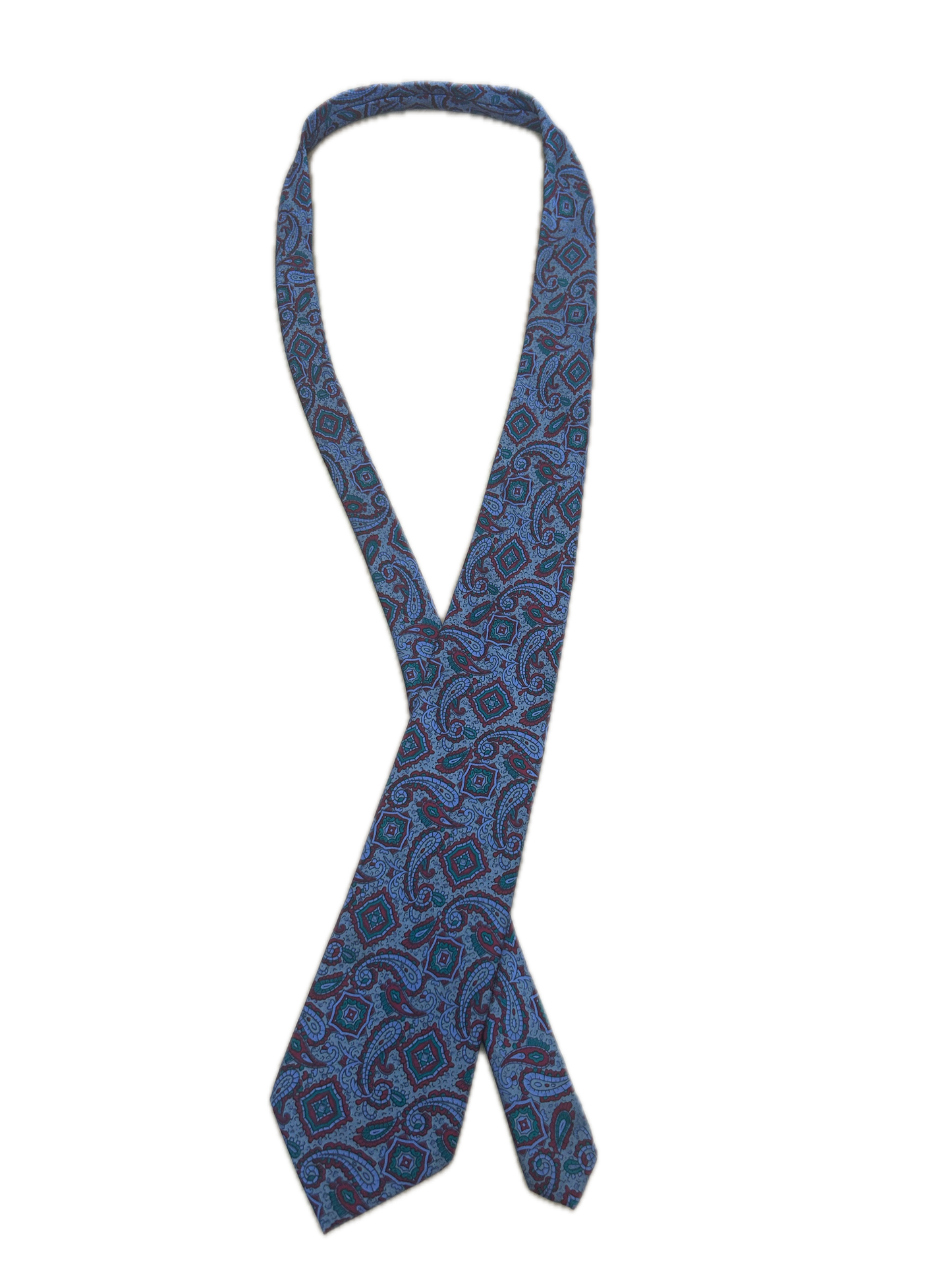 Krawatte grau Paisleymuster Paolo di Quinto Made in Italy Seide