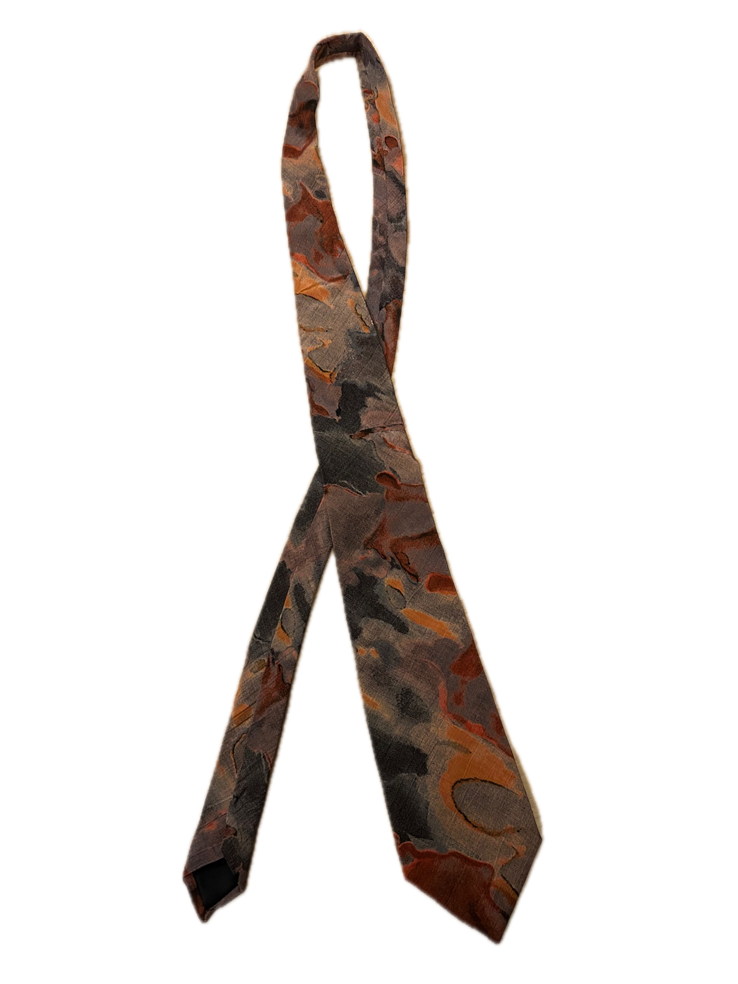 Krawatte braun Muster 100% Viscose