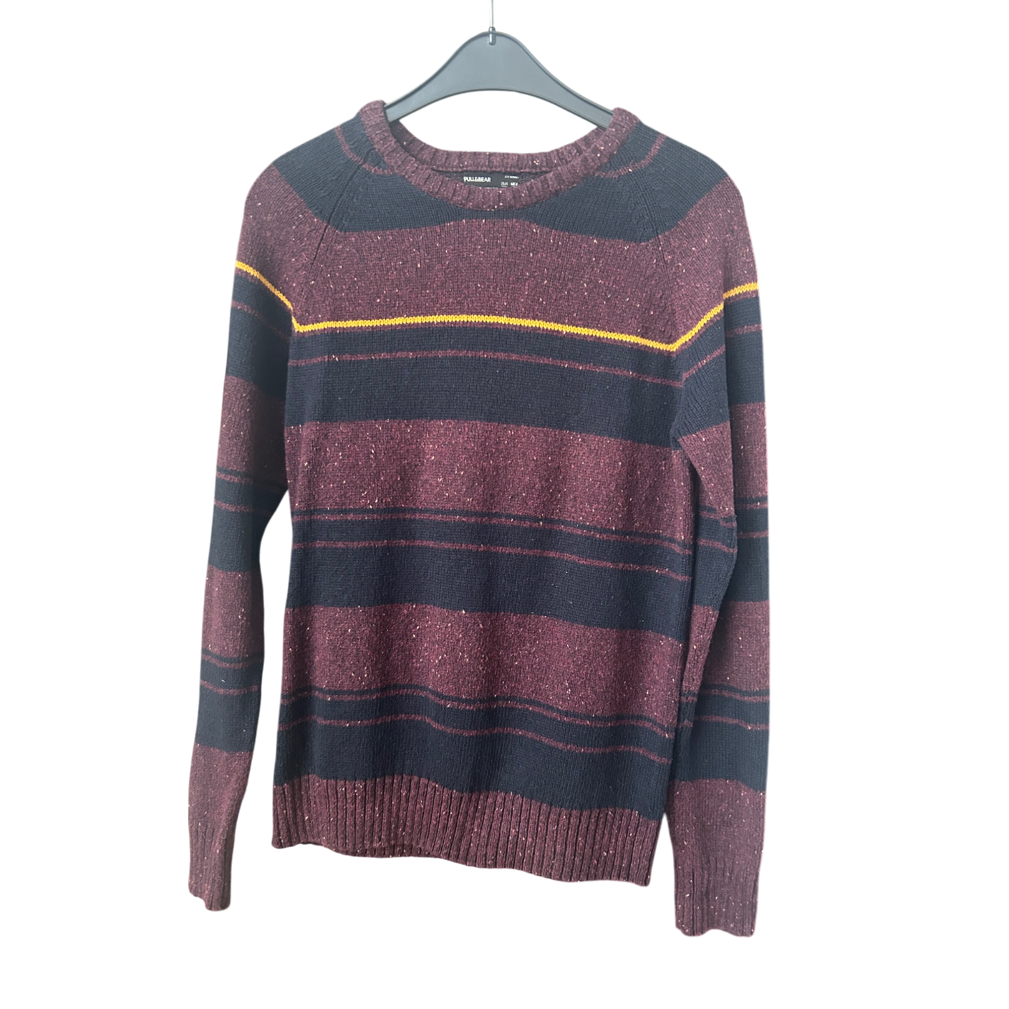 Pull & Bear Herren Pullover | Gr. L | Gestreift | 50% Baumwolle 50% Acryl