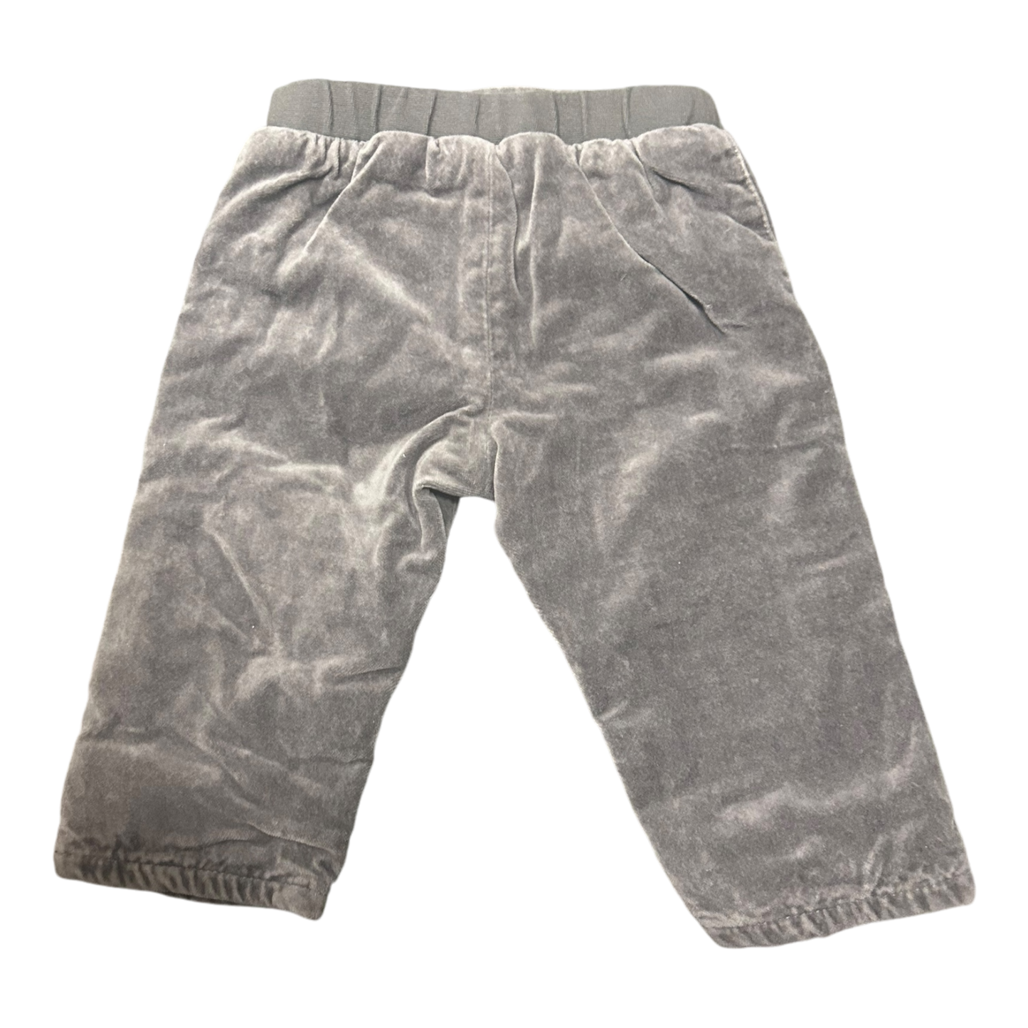 Lupilu Baby Samt Flauschhose grau Gr. 62