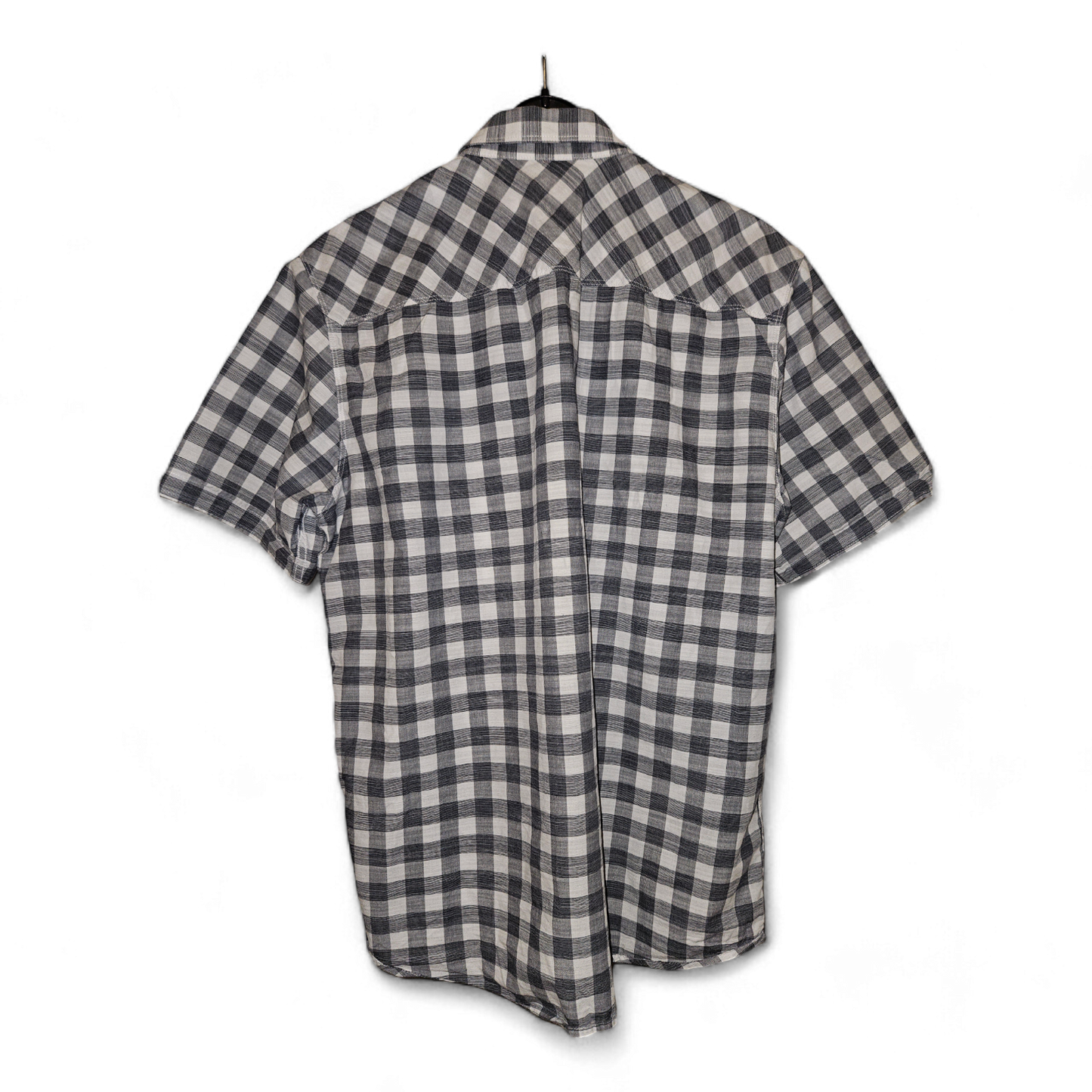 TOM TAILOR - Kurzarm-Hemd - Gr. XL - grau kariert