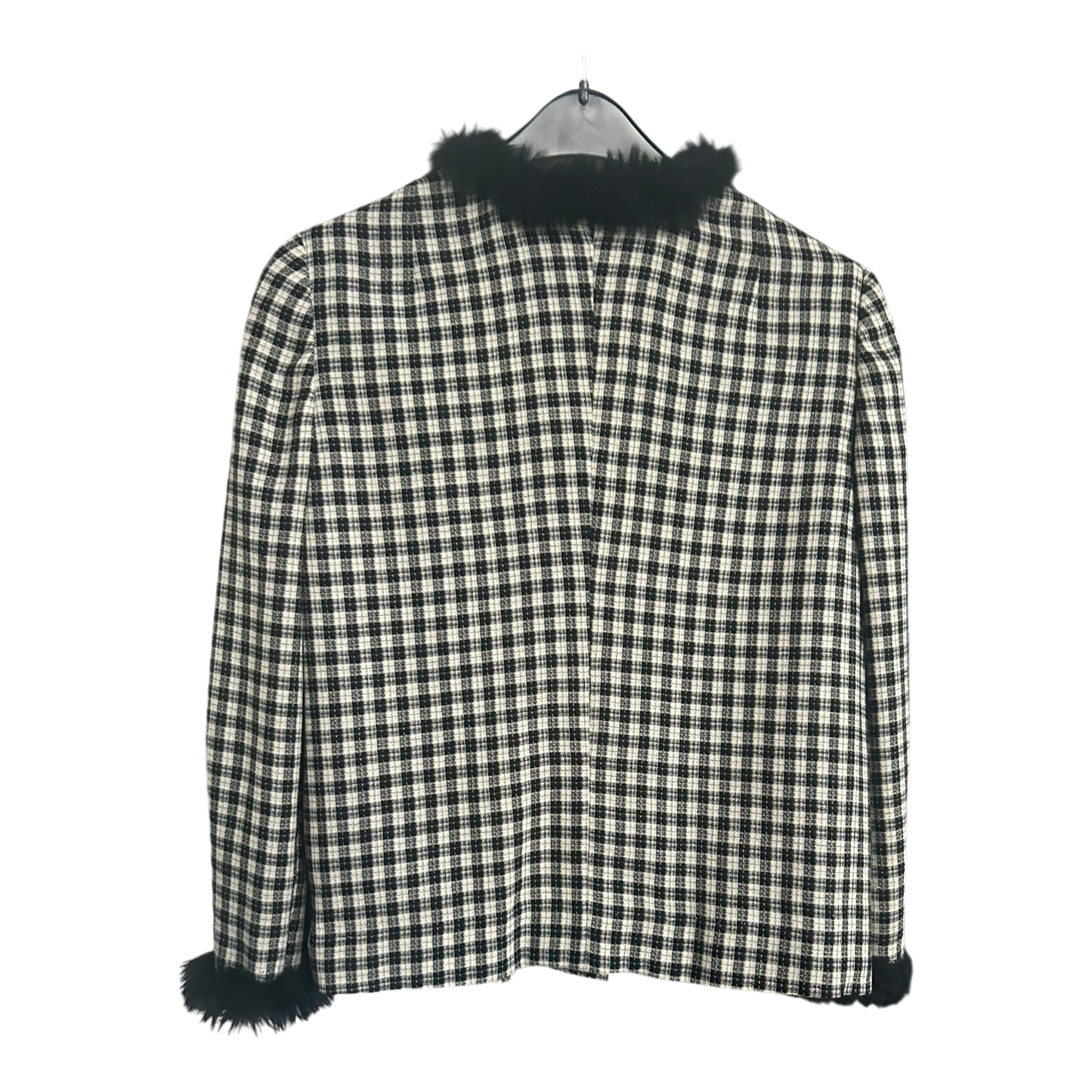 Pure Panda Damenblazer schwarz-weiß kariert Größe M