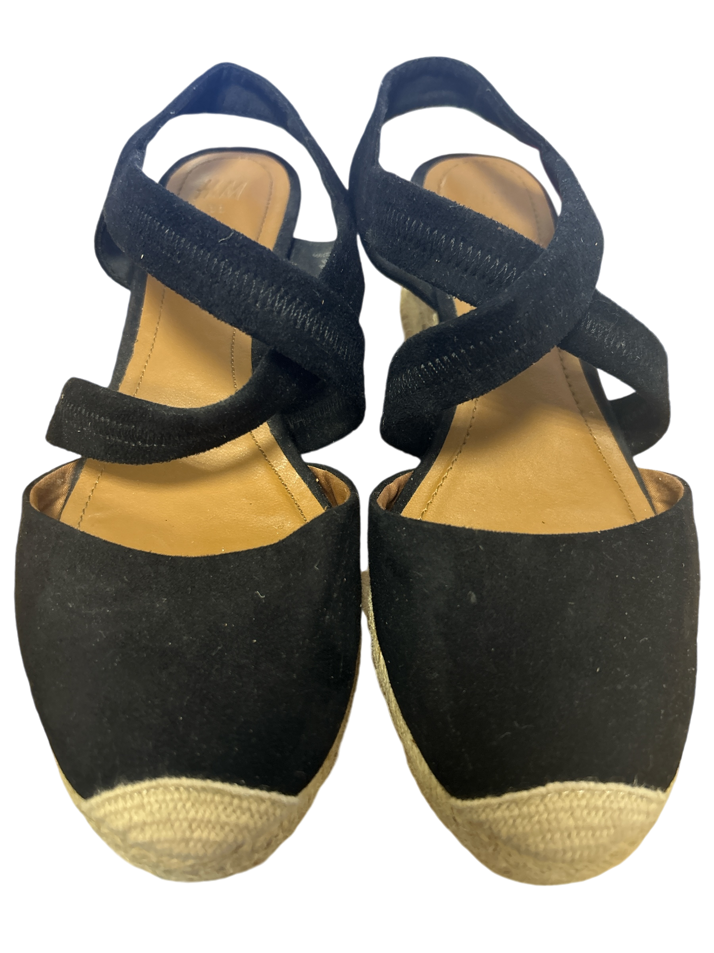 H&M Sandalen mit Keilabsatz Damen schwarz Gr. 36