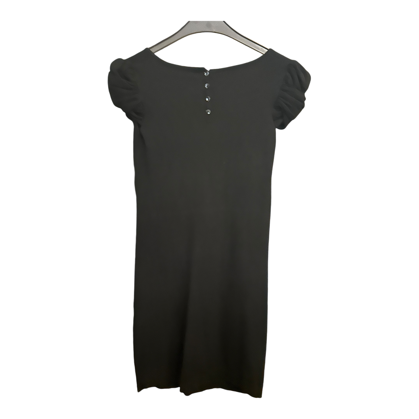 Zara Kleid Damen Dress Damenkleid Gr. M Schwarz V-Ausschnitt Kurzarm Elegant Neu
