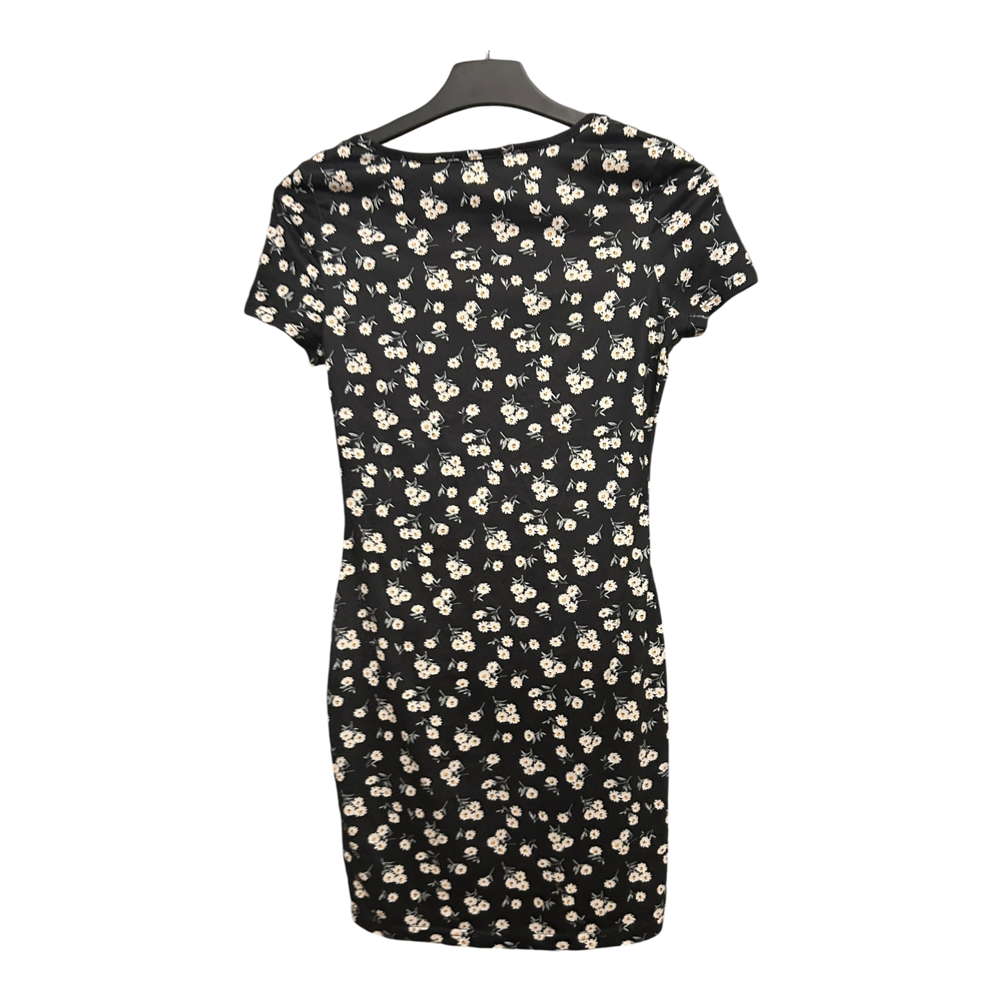 Shein Kleid Damen Dress Damenkleid Gr. M Schwarz Blumenmuster Stretch Sommer Neu