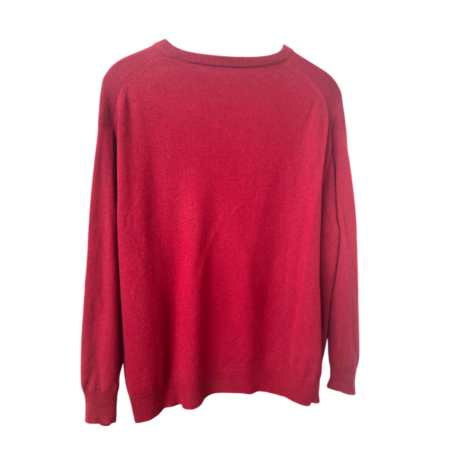 Herren Pullover | 100% Camelhaar | Gr. XL | Rot | Feinstrick | Luxus
