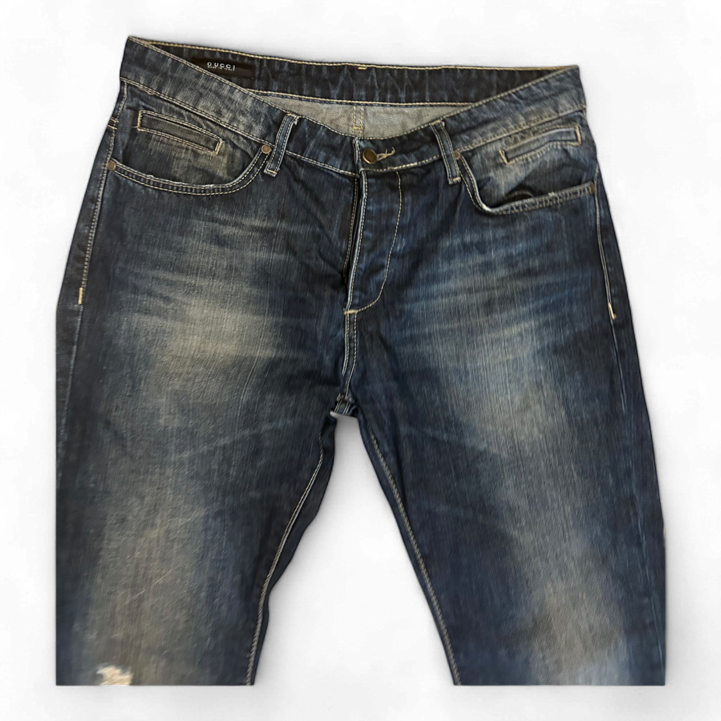 Gucci Herren Jeans Blau Größe W36 Made in Italy Regular Waist