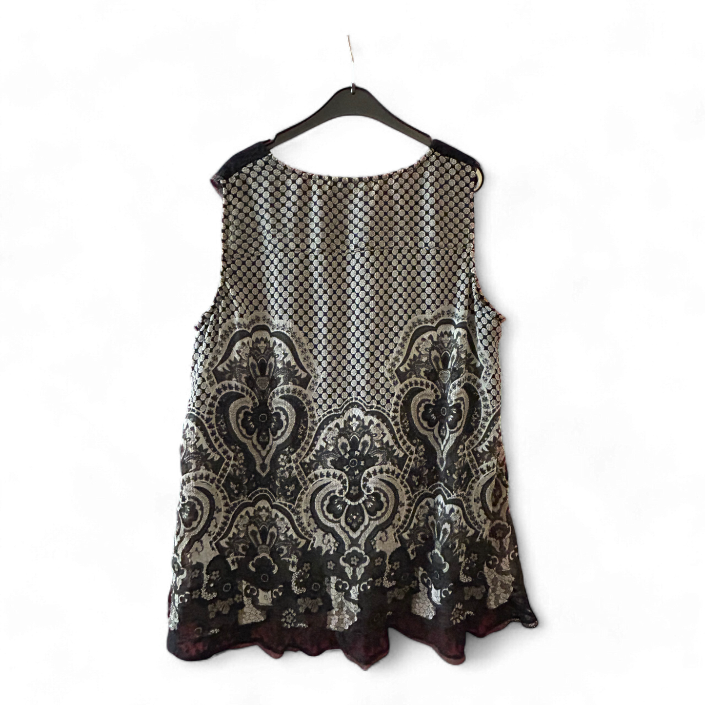 Pure Panda Damen Top Grautöne mit Blumen Größe 48