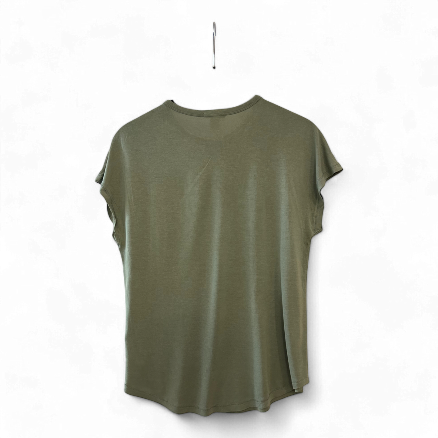 H&M T-Shirt Damen weiter Schnitt basic hellgrün Größe S