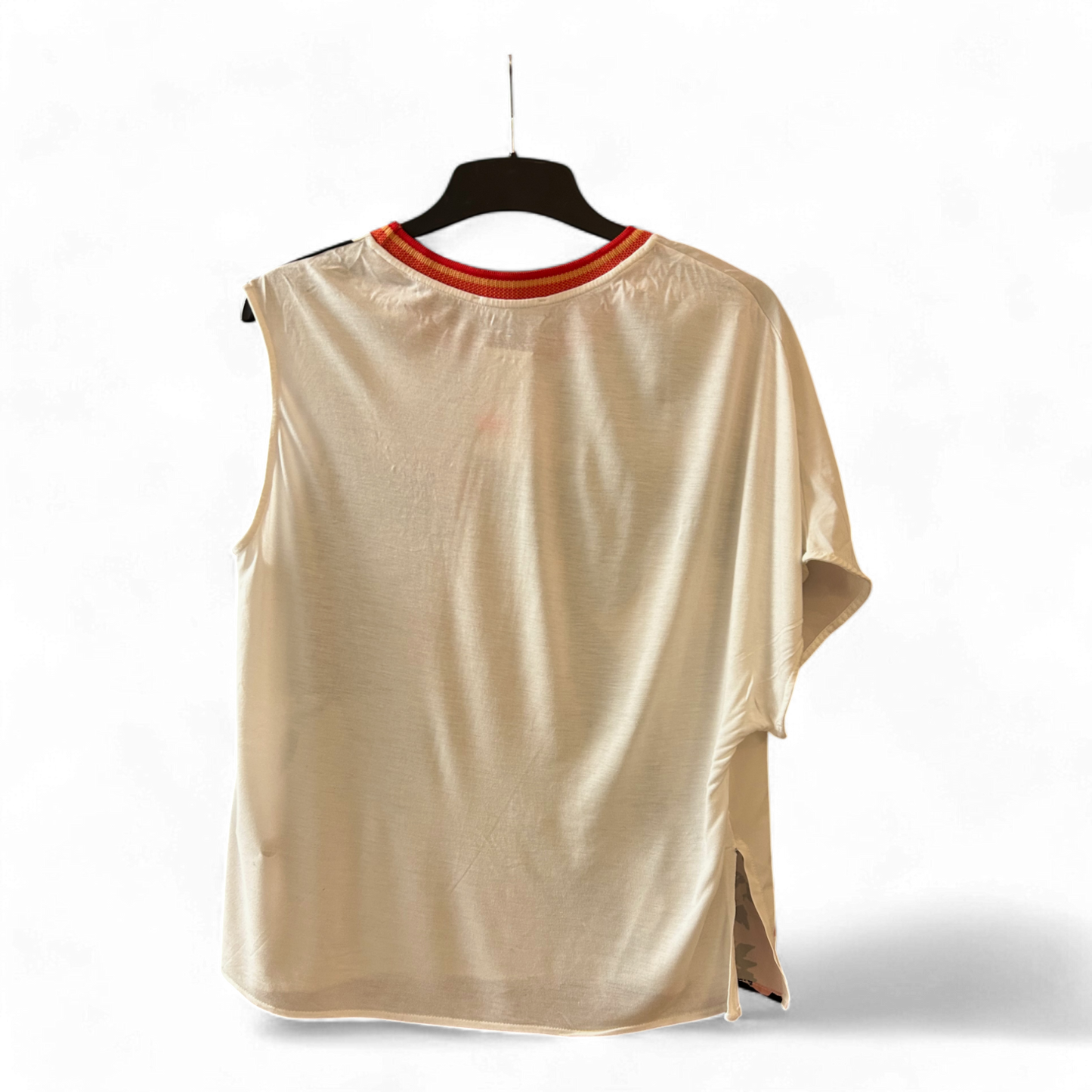 Zara Damen T-Shirt weiß mit Print Größe M