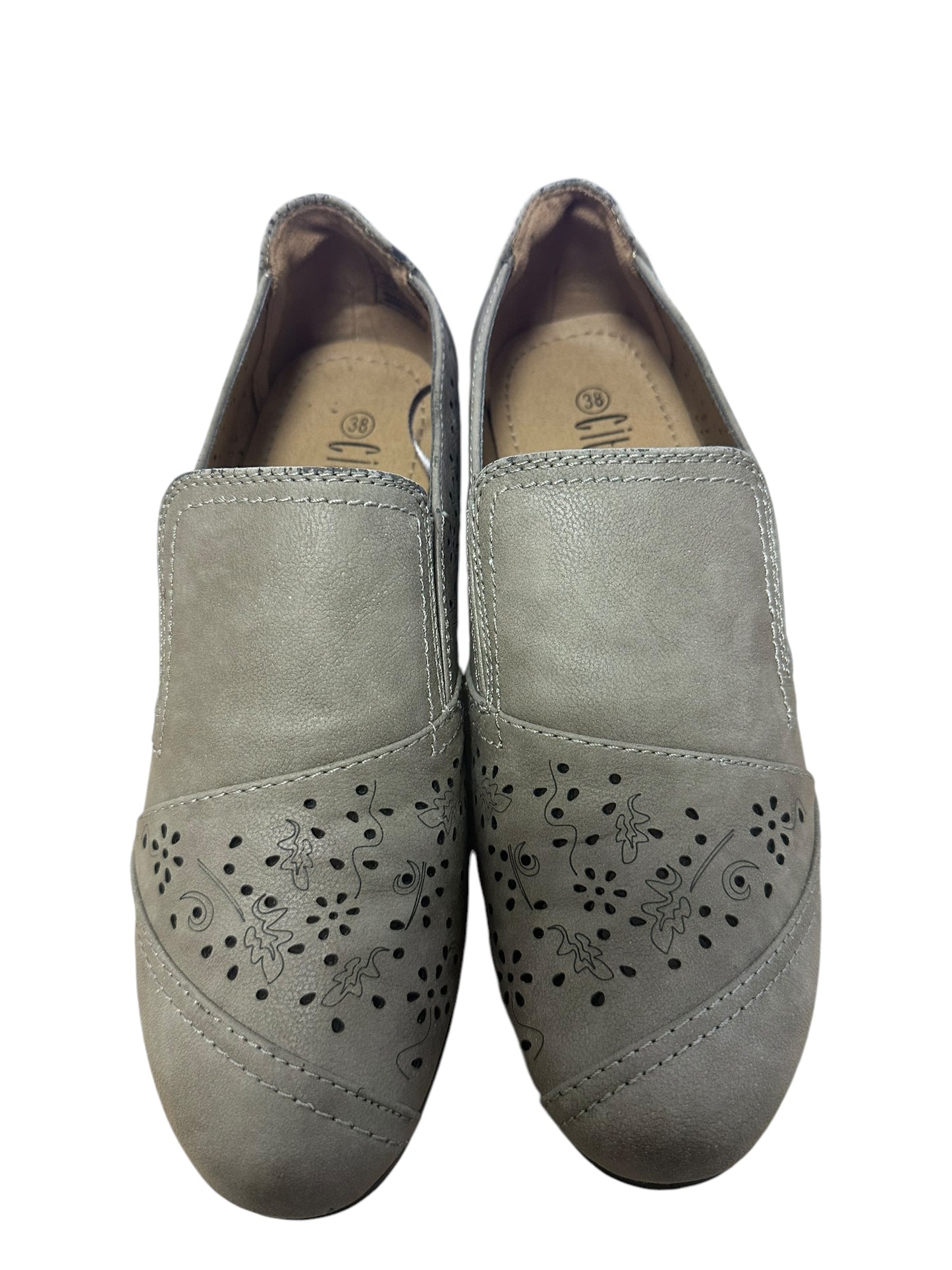 Cityline Damen Absatzschuhe graubraun Gr. 38