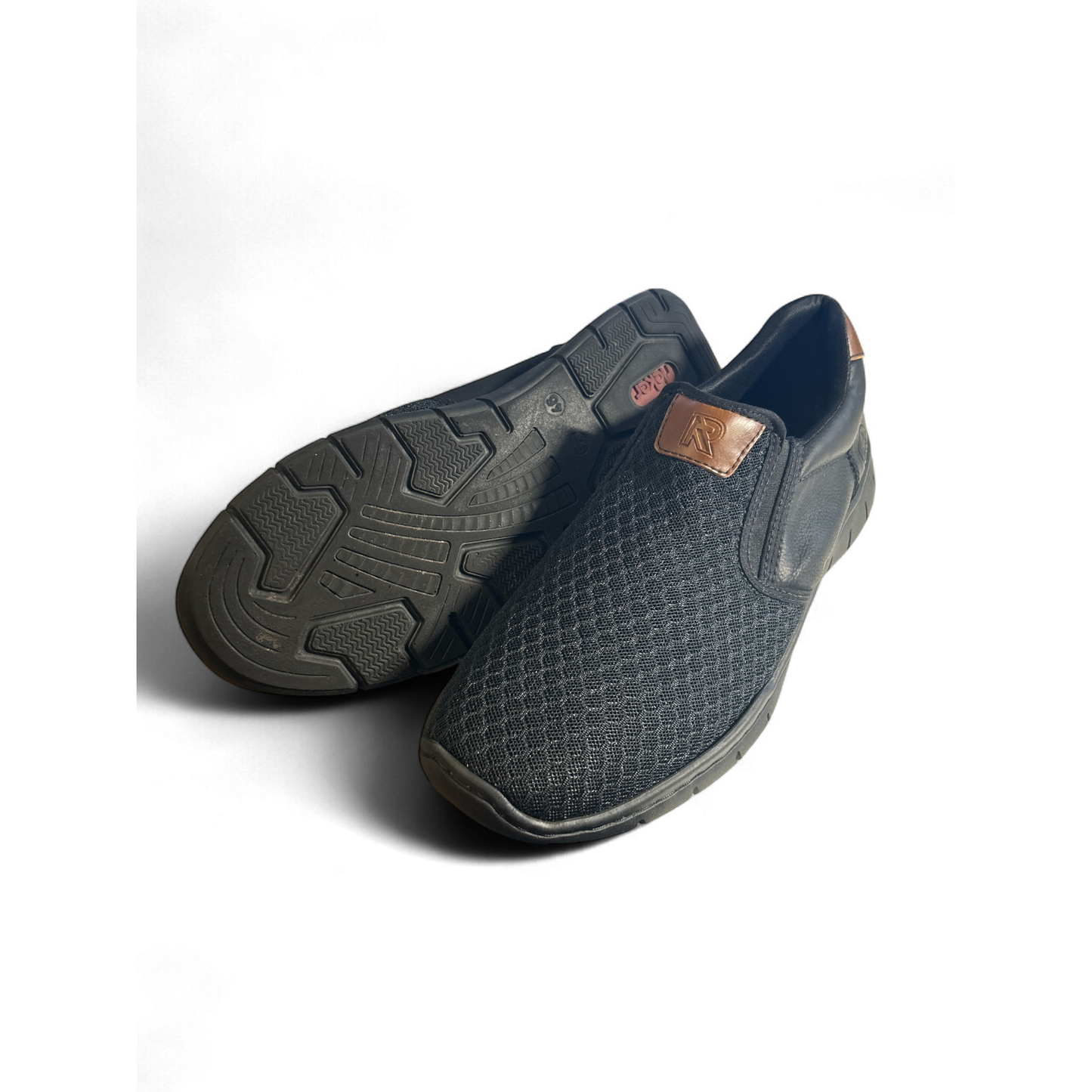 Rieker Herrenhalbschuhe Slipper asphaltschwarz Größe 46 wie neu!