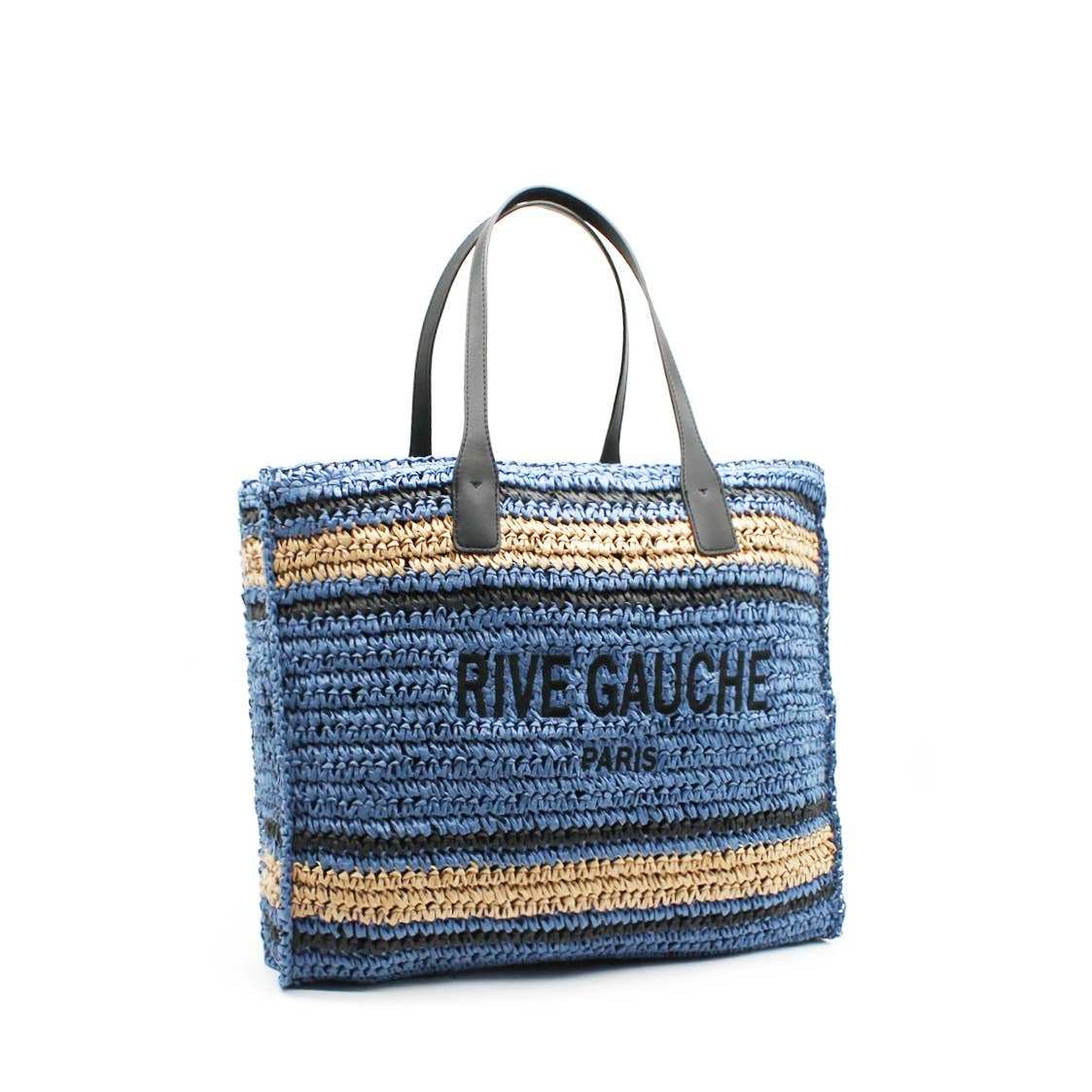 🌾 CROCHET Shopper Tasche – RIVE GAUCHE Stickerei 👜