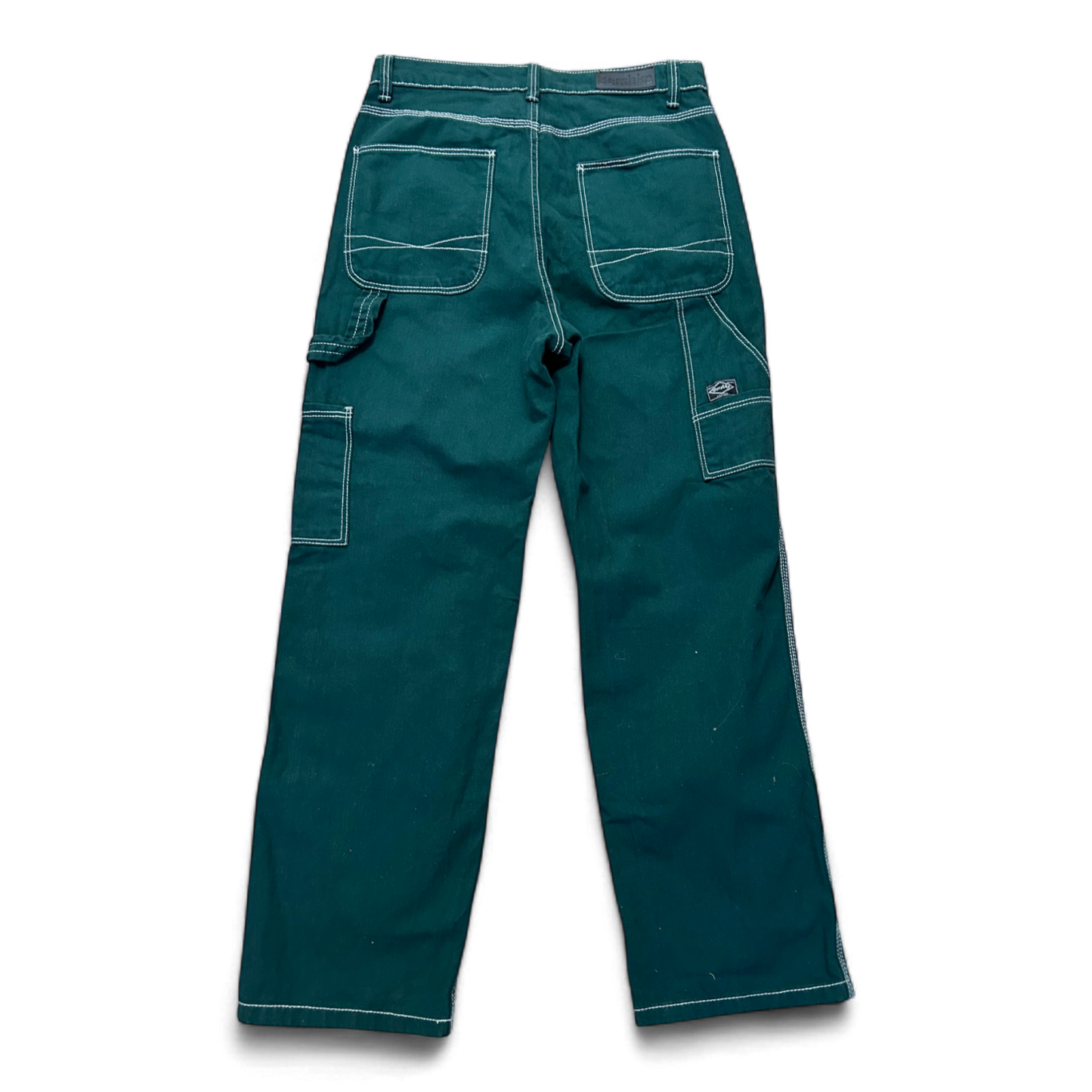 Bershka Damen Baggy-Hose Grün Größe 40 - wie neu!