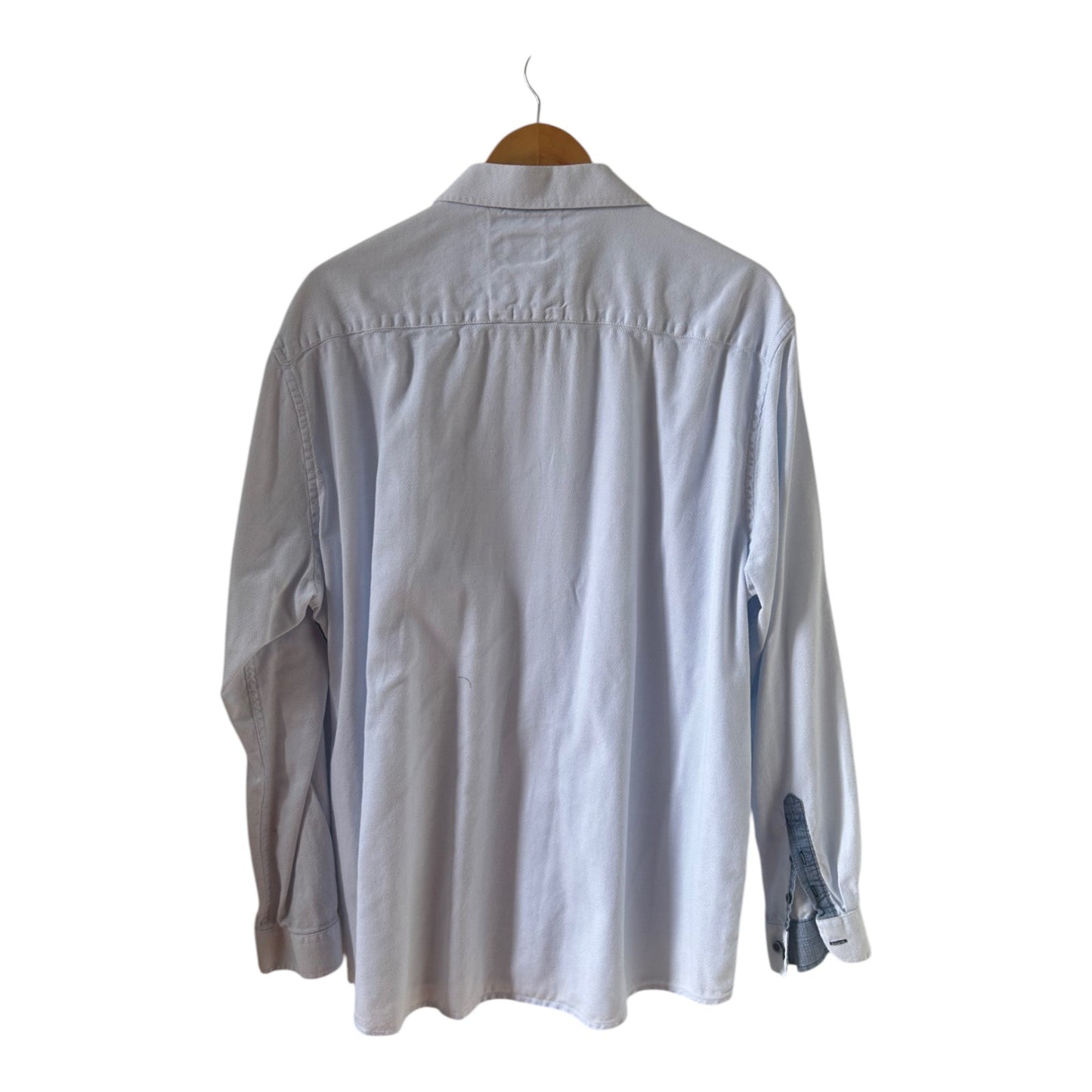 Engbers Hemd Herren Gr 3XL Hellblau Baumwolle Langarm Casual Modern Freizeitshirt