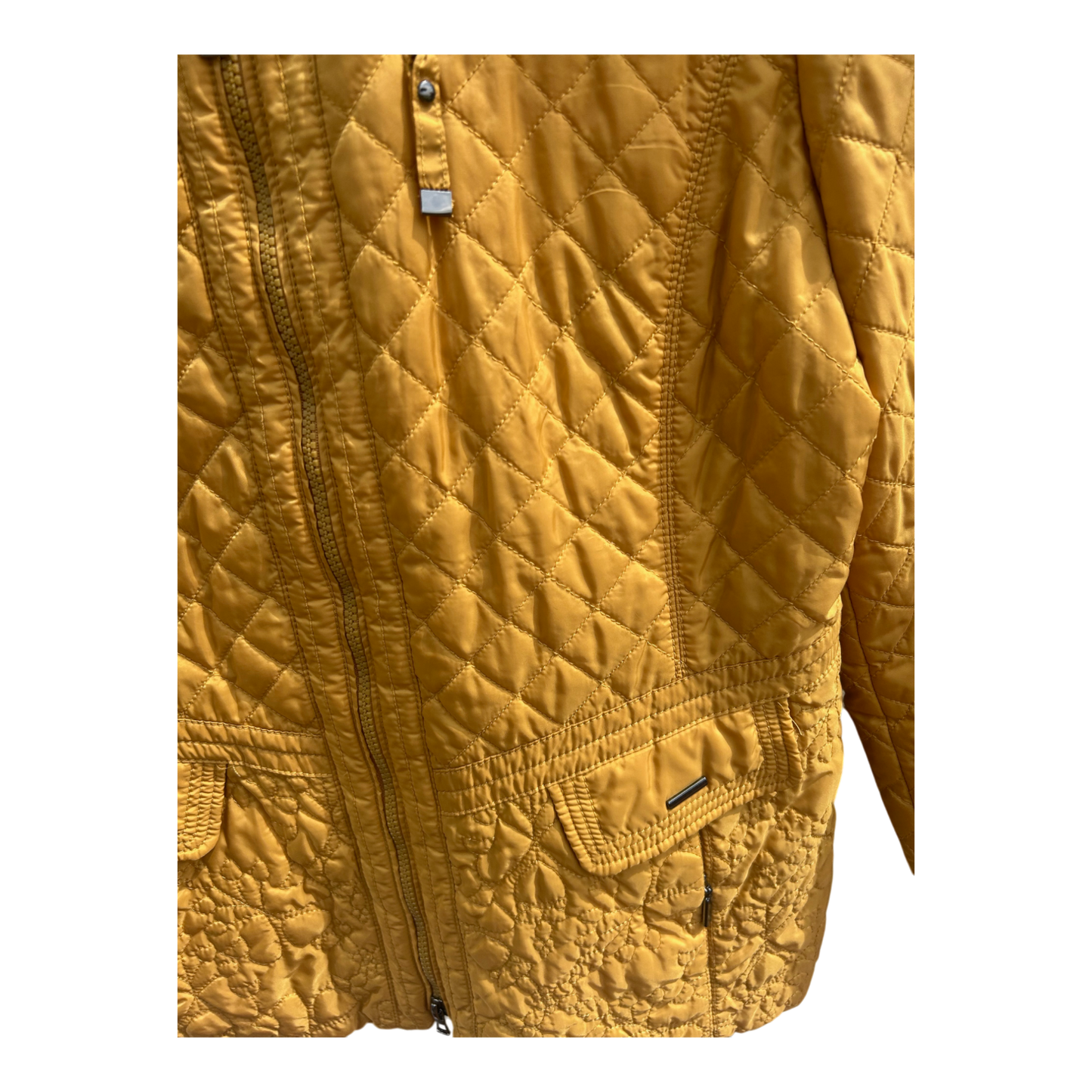 Gerry Weber Jacke Damen Gr 40 Steppjacke Senfgelb Übergangsjacke leicht tailliert
