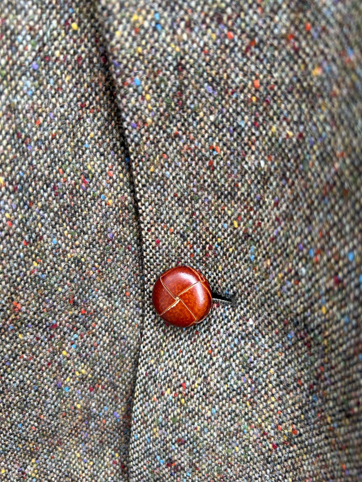Brummer Berlin Sakko Gr 52 Donegal Tweed Wolle Magee Ireland Braun Vintage 90er