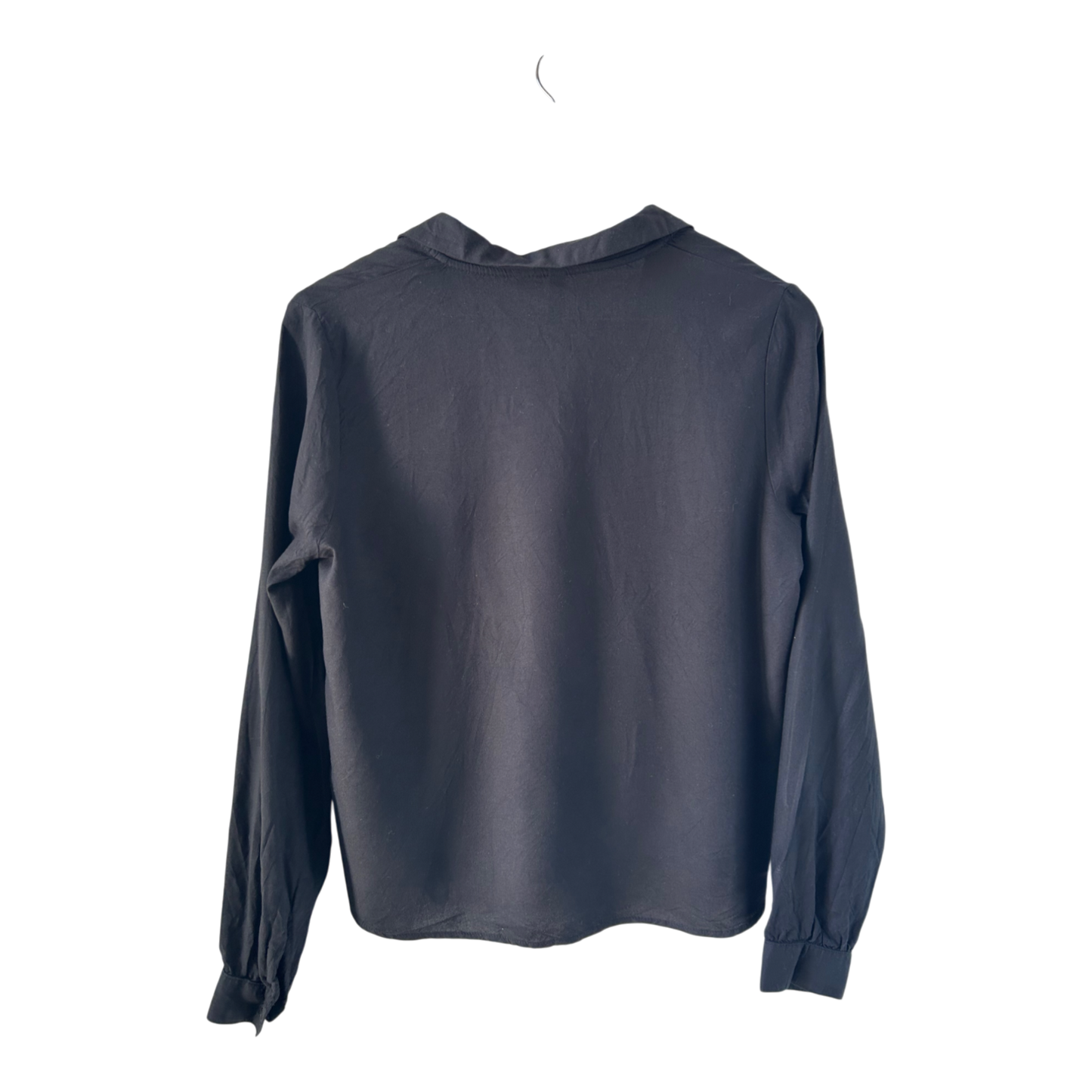 Divided Bluse Damen Gr 38 Schwarz Langarm Viskose Tunika Shirt Elegant Casual