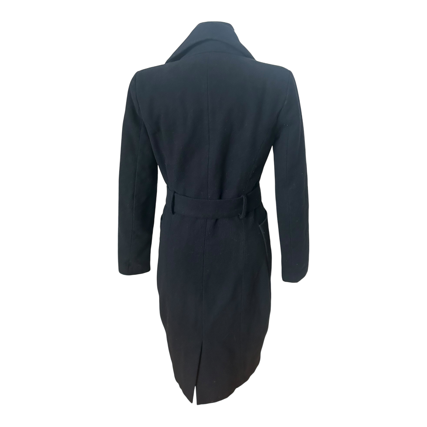 Top Secret Woman Damen Mantel Größe 34 Dunkelblau Wolle Mix Elegant