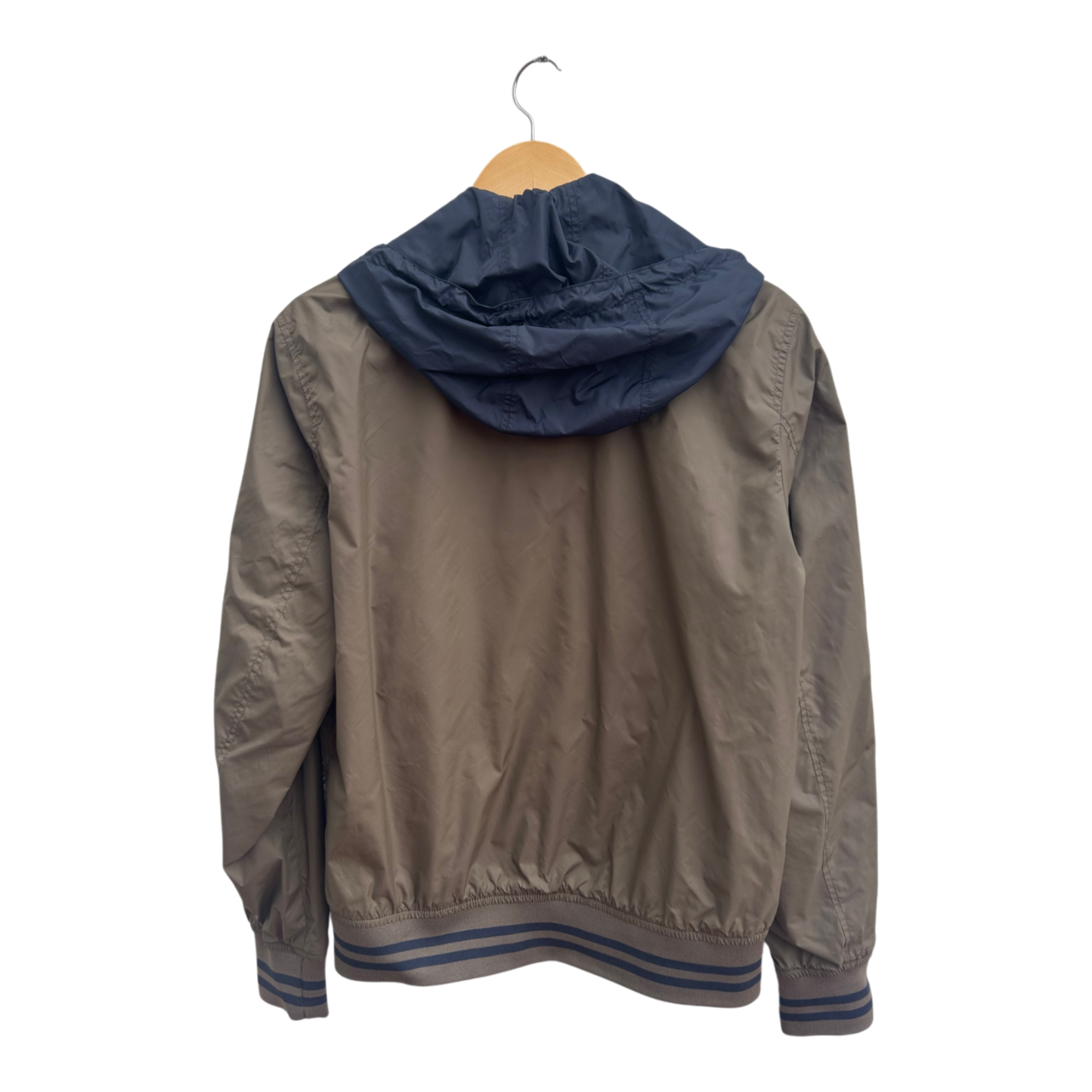 Esprit Jacke Herren M Windbreaker Neu Khaki Blau Kapuze Freizeitjacke Übergangszeit