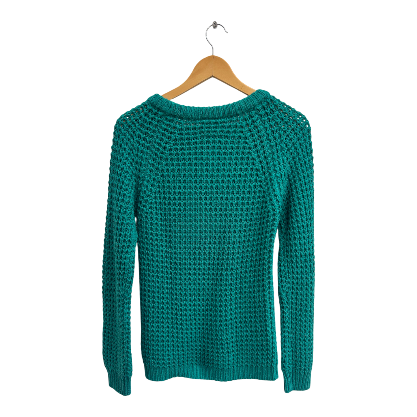 Clockhouse Pullover Damen Gr M Petrol Strick Langarm Rundhals Grobstrick Sweater