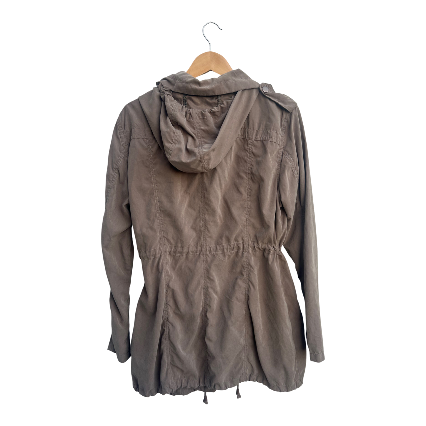 Jean Pascale Damen Jacke Gr XXL Khaki Kapuze ungefüttert Freizeit leicht modern