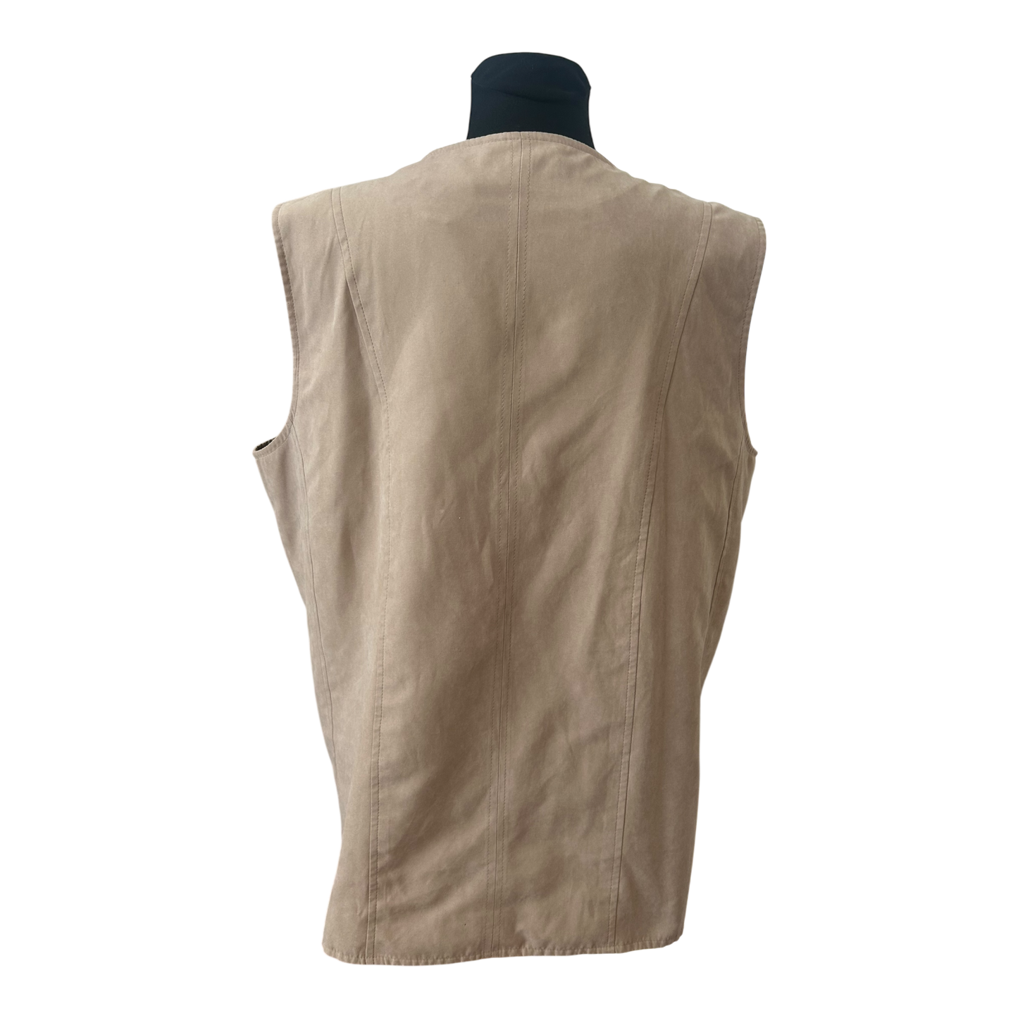 New Fashion Weste Damen Gr XL Beige Elegant Knopfleiste Klassisch Chic