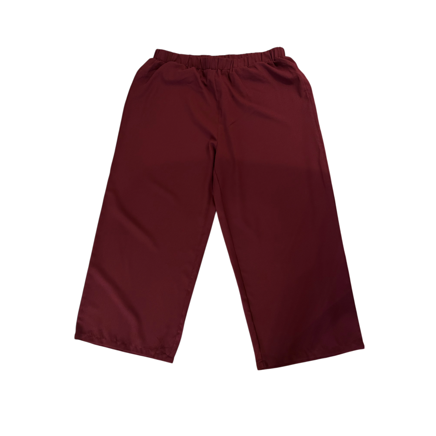 SHEIN Damen Culotte Hose | Gr. 3XL | Bordeauxrot | Bequem & Trendy