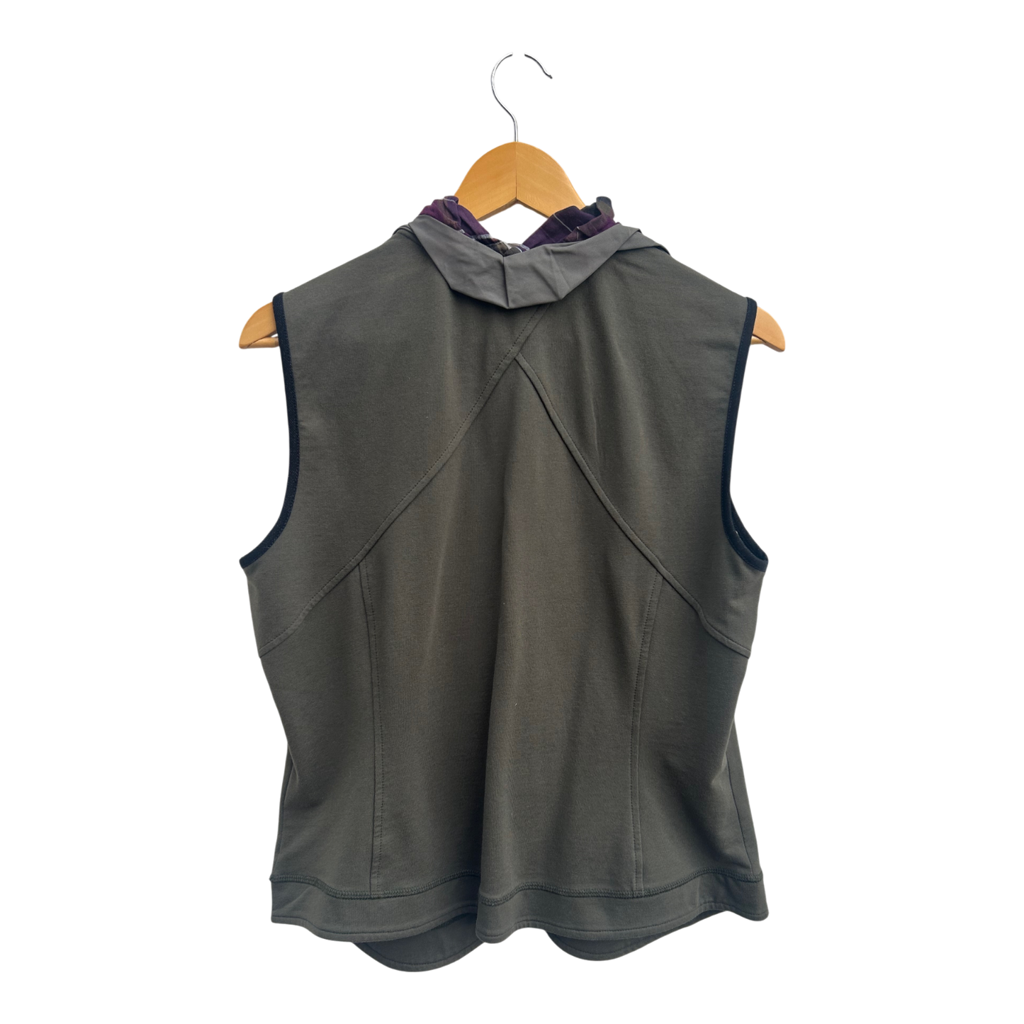 Biba Weste Damen Gr 40 Khaki Samtbesatz Glitzer Knöpfe Elegant Stretch Design