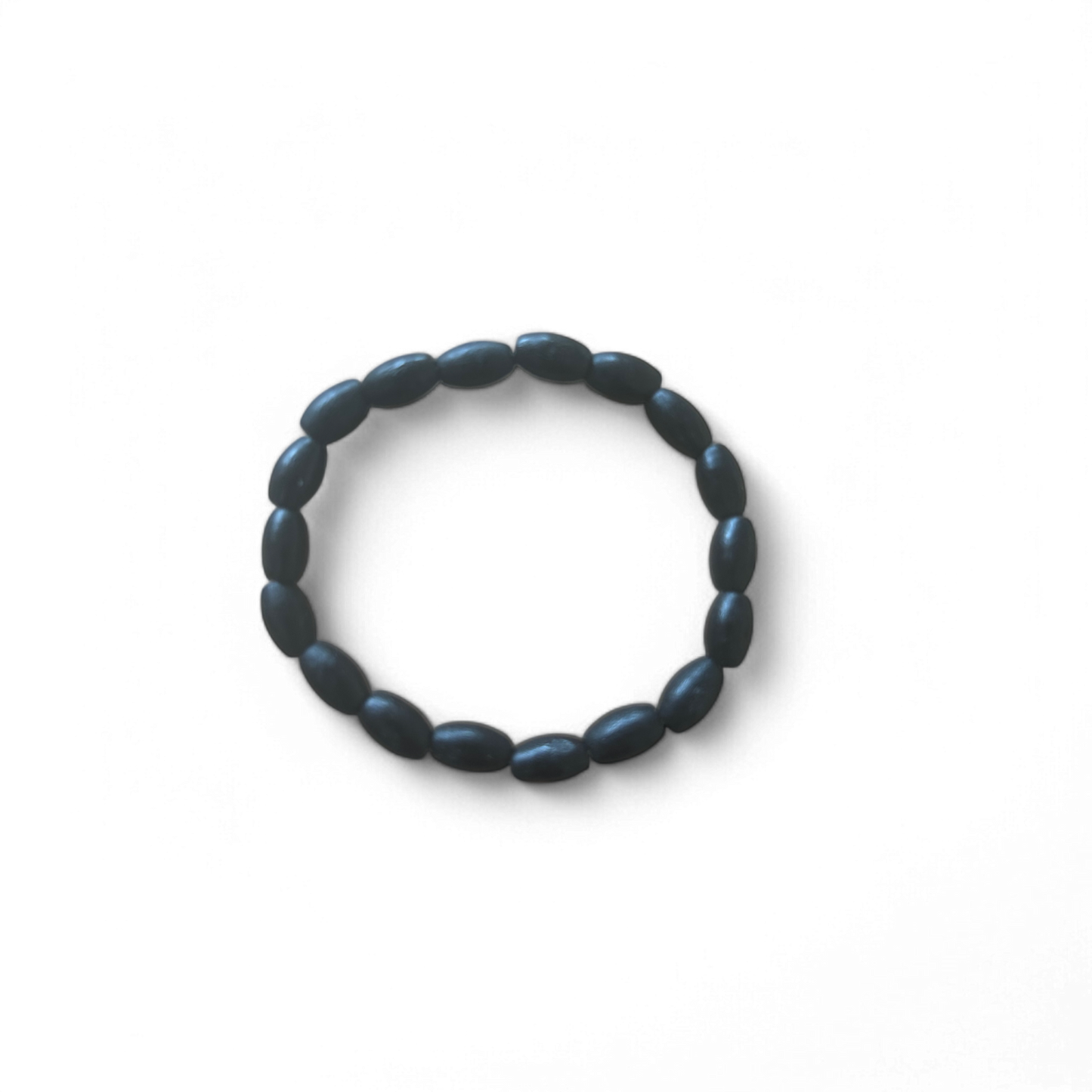 Holzarmband Natur Schwarz Handgefertigt Elastisch