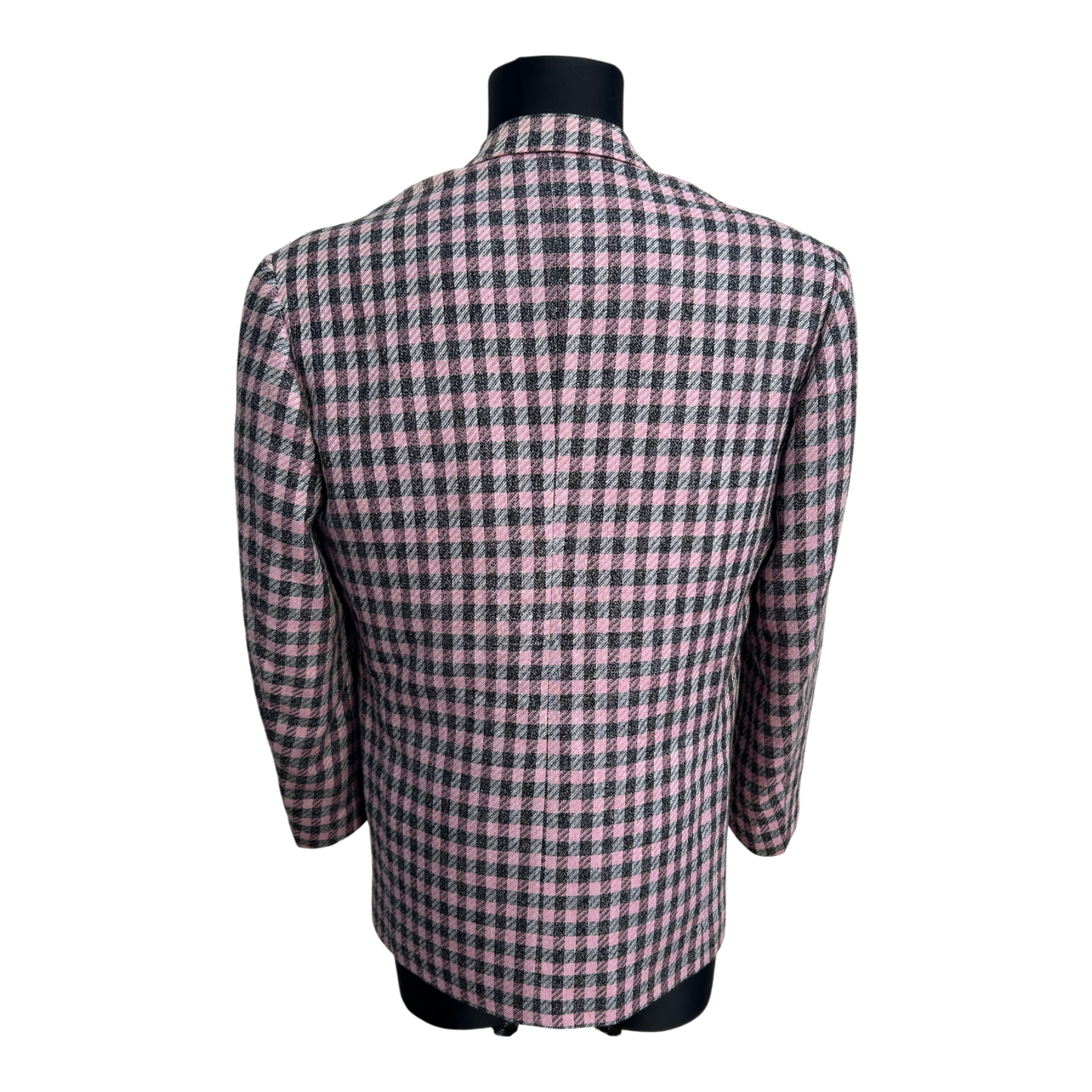 Chil Out by Four Forty Sakko Herren Gr 52 Rosa Grau Karo Wollmischung Vintage Elegant