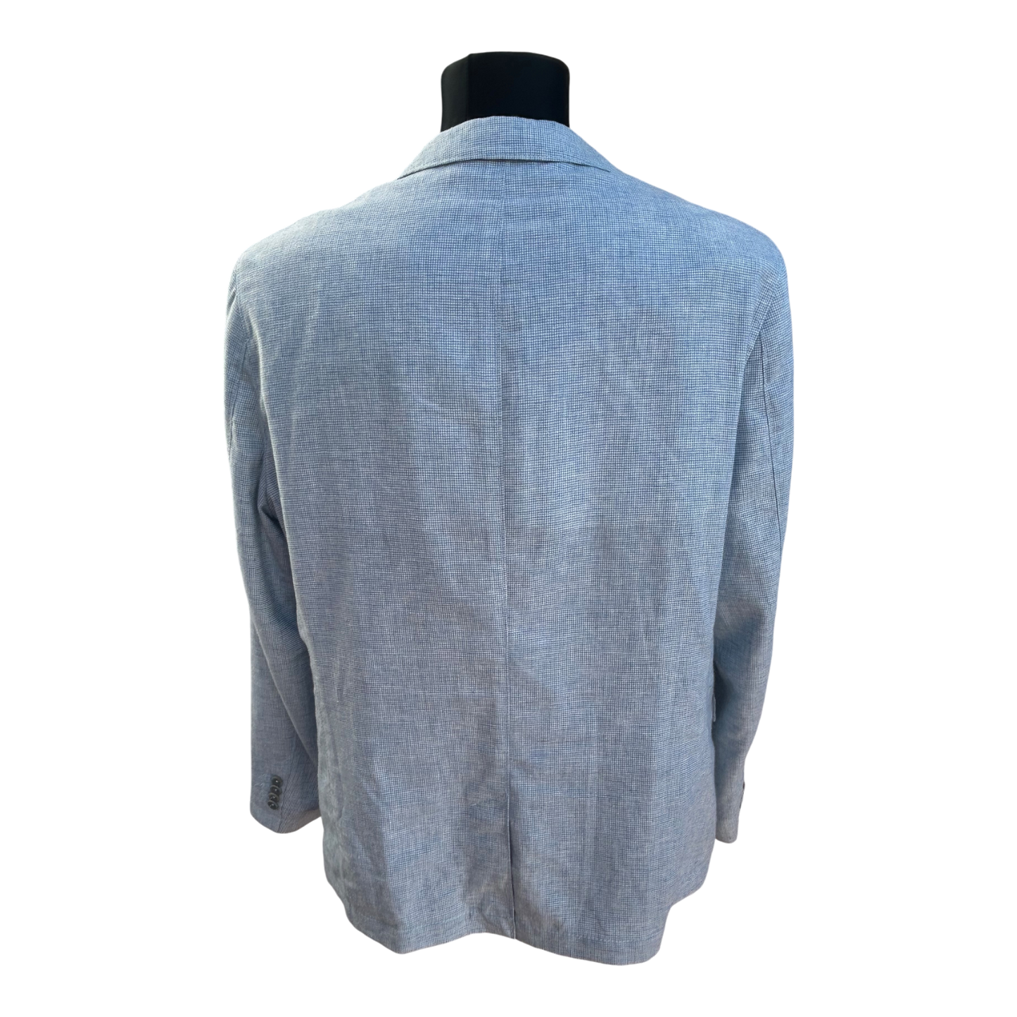 Christian Berg Sakko Herren Gr 56 Hellblau Leinenmix Halbgefüttert Elegant Sommer