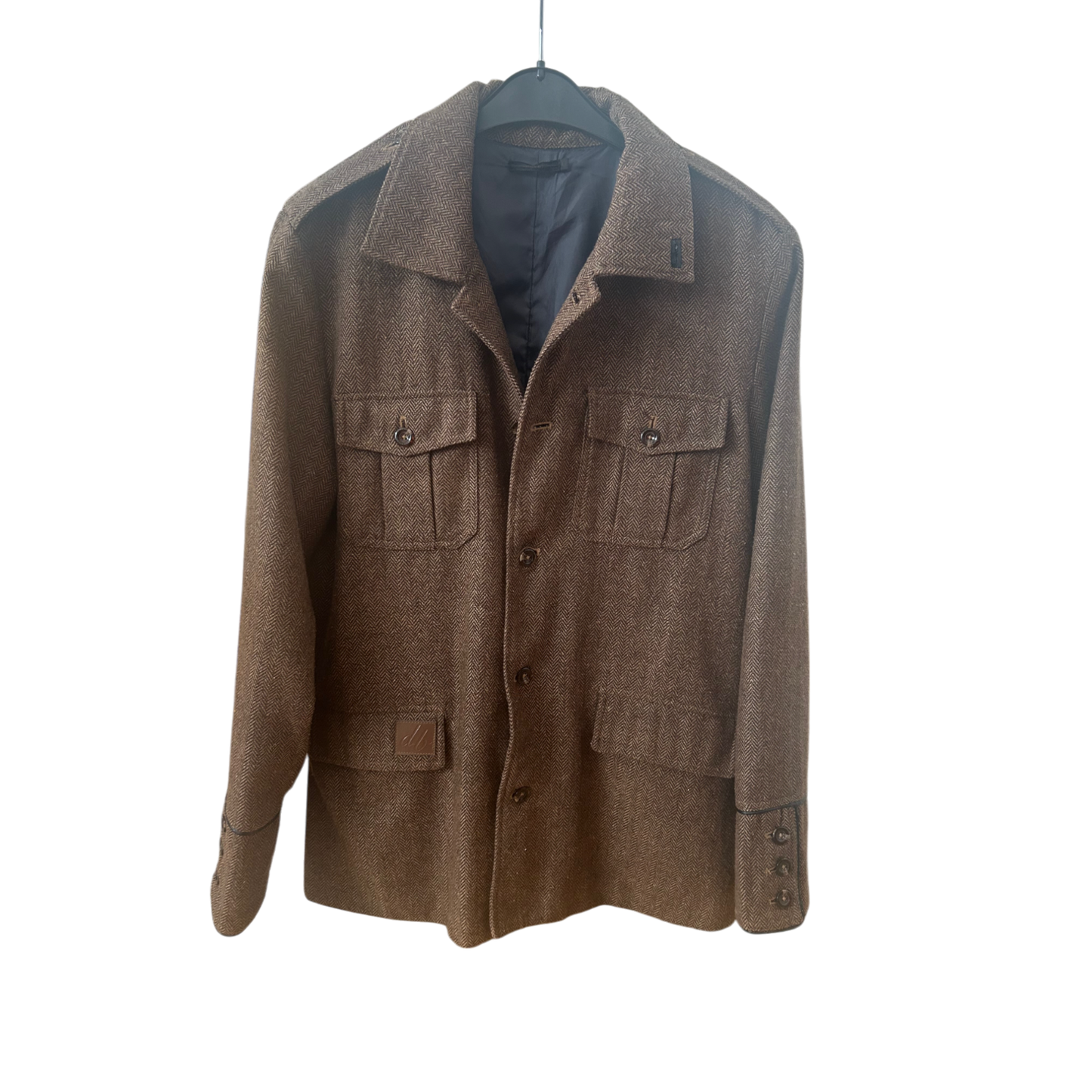 🧥 Herren Jacke Braun L – INGVAR - Schulterriegel, Elegant! 🧵