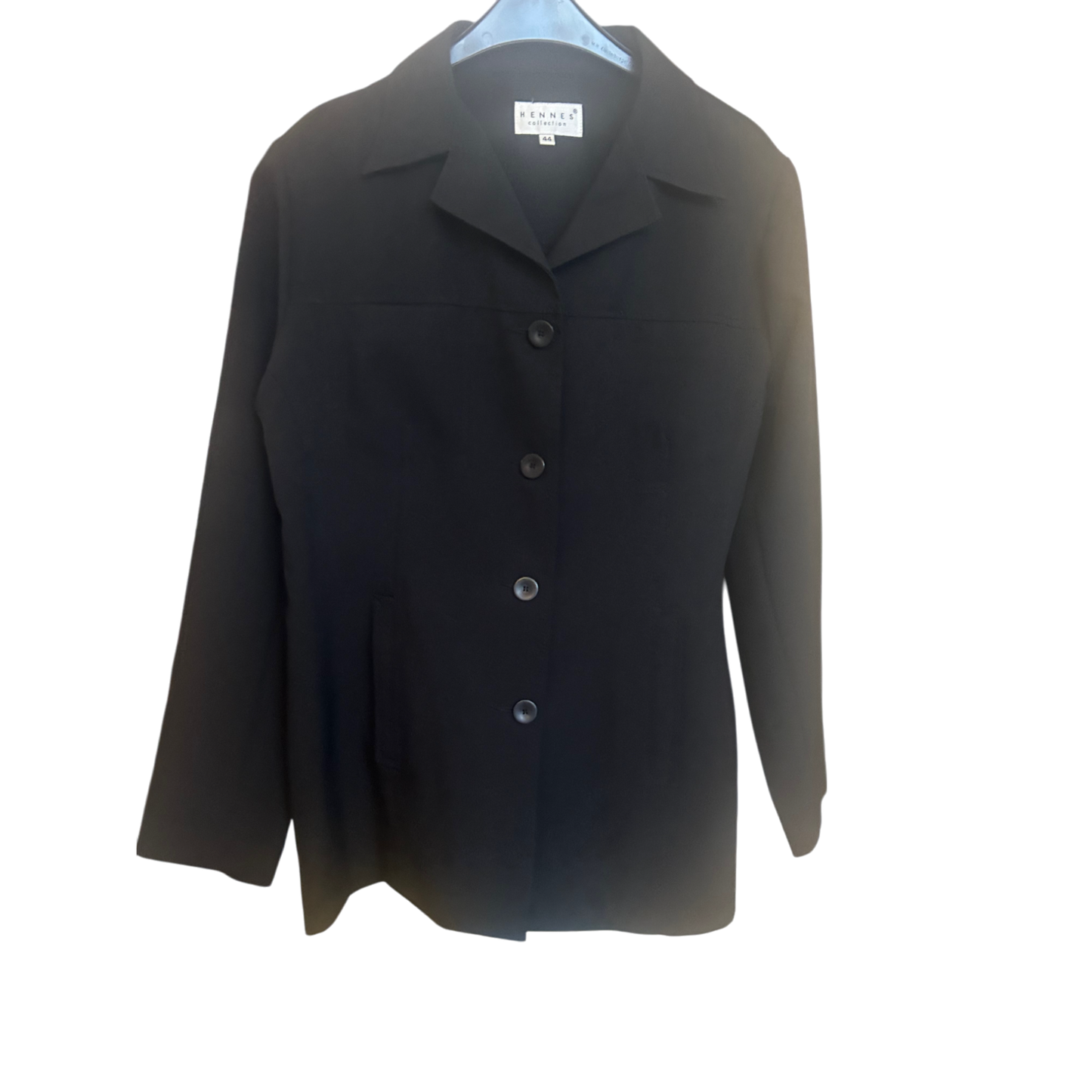 🟢 Hennes Collection Damen Blazer Gr. 44 – Leicht & Ungefüttert – Schwarz, Minimalistisch 🟢