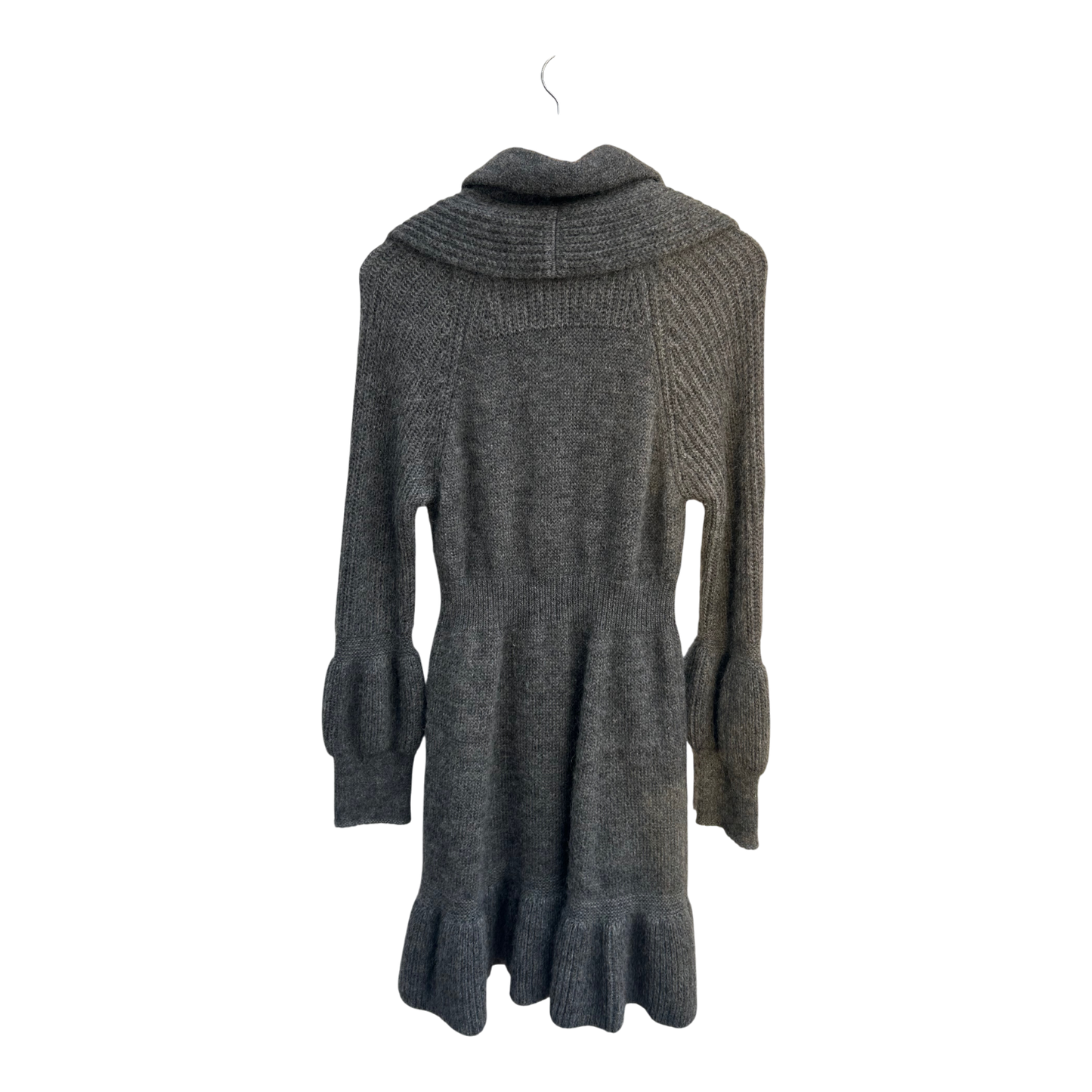 Marc Cain Strickjacke Damen Gr 36 Grau Alpaka Mohair Schurwolle Elegant Lang