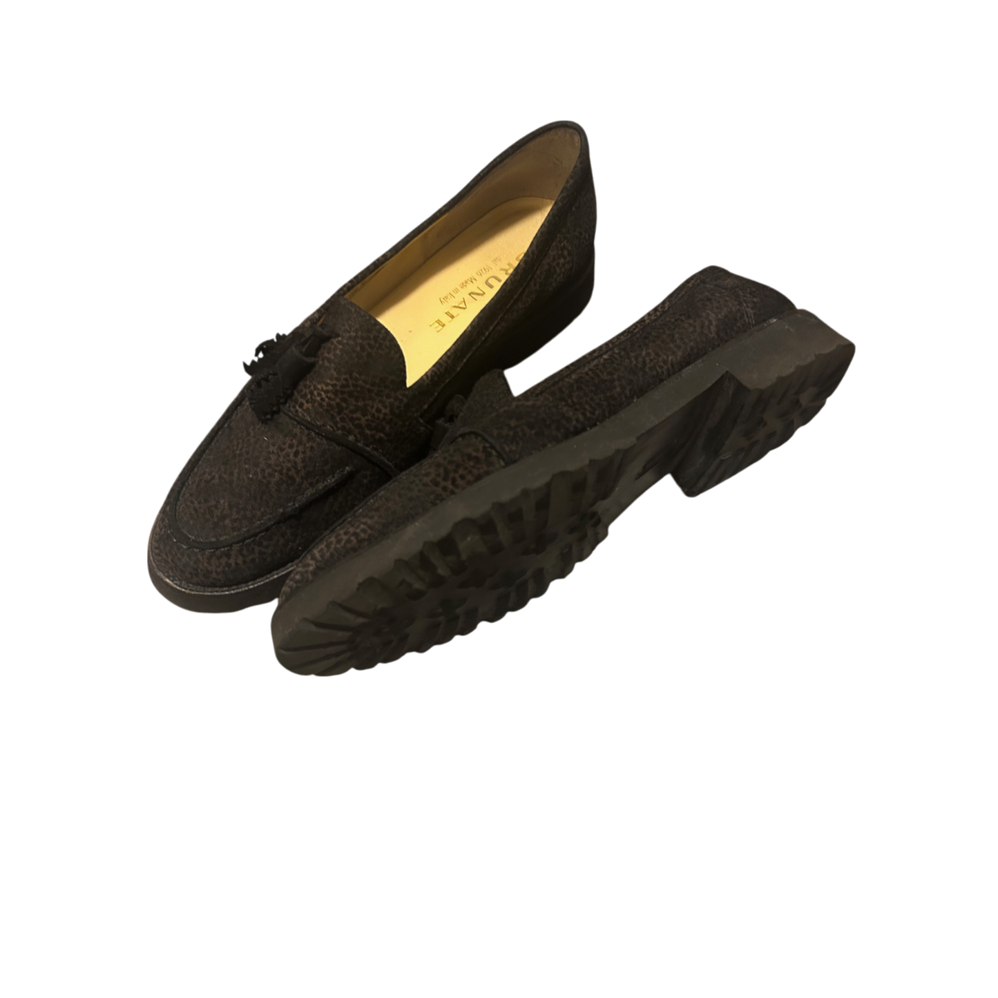 Brunate Loafer Damen Halbschuhe Echtleder Made in Italy Schwarz Gr 39 5 Elegant