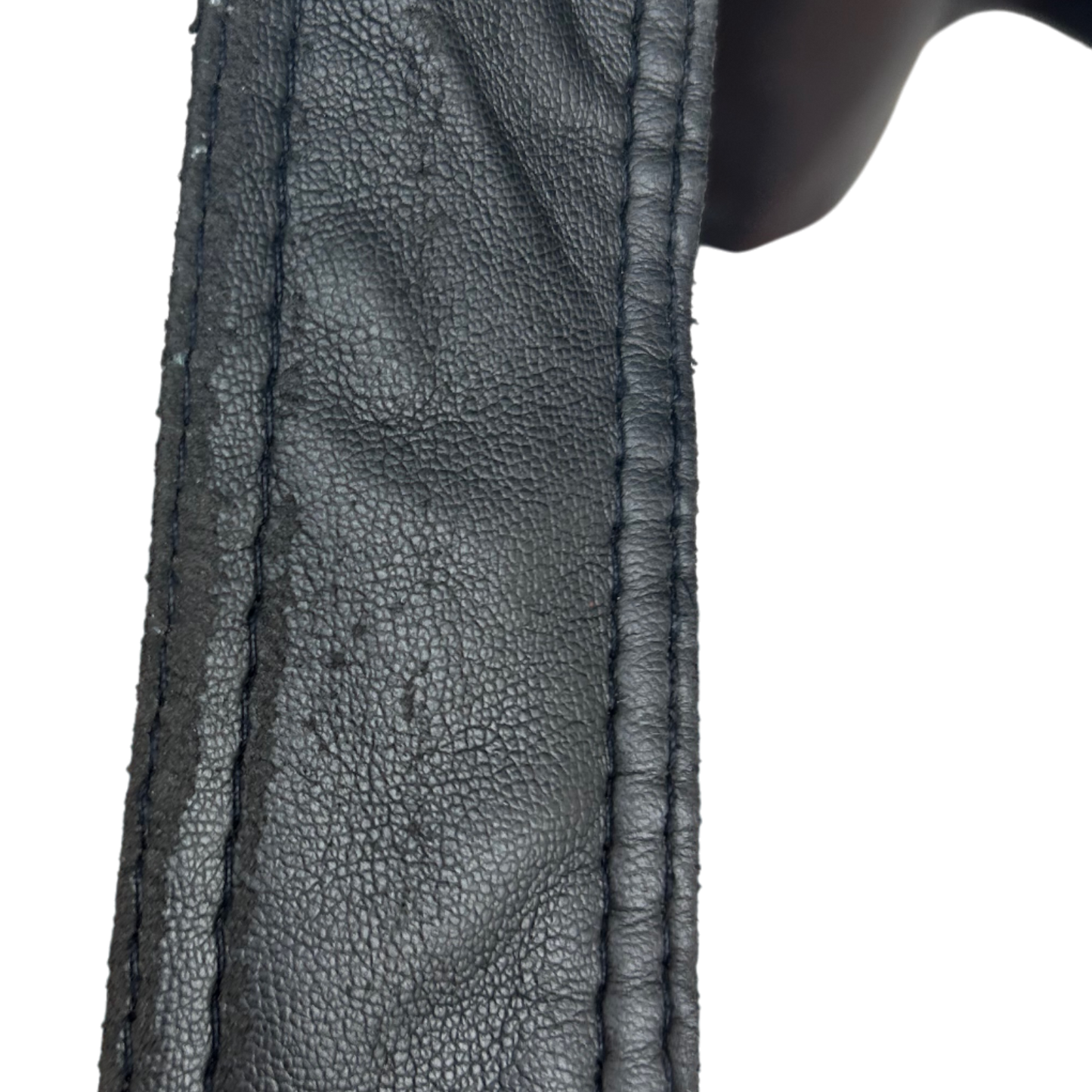 Kunstlederjacke Schwarz Damen Gr 42 XL Tailliert Gürtel Übergangsjacke Elegant