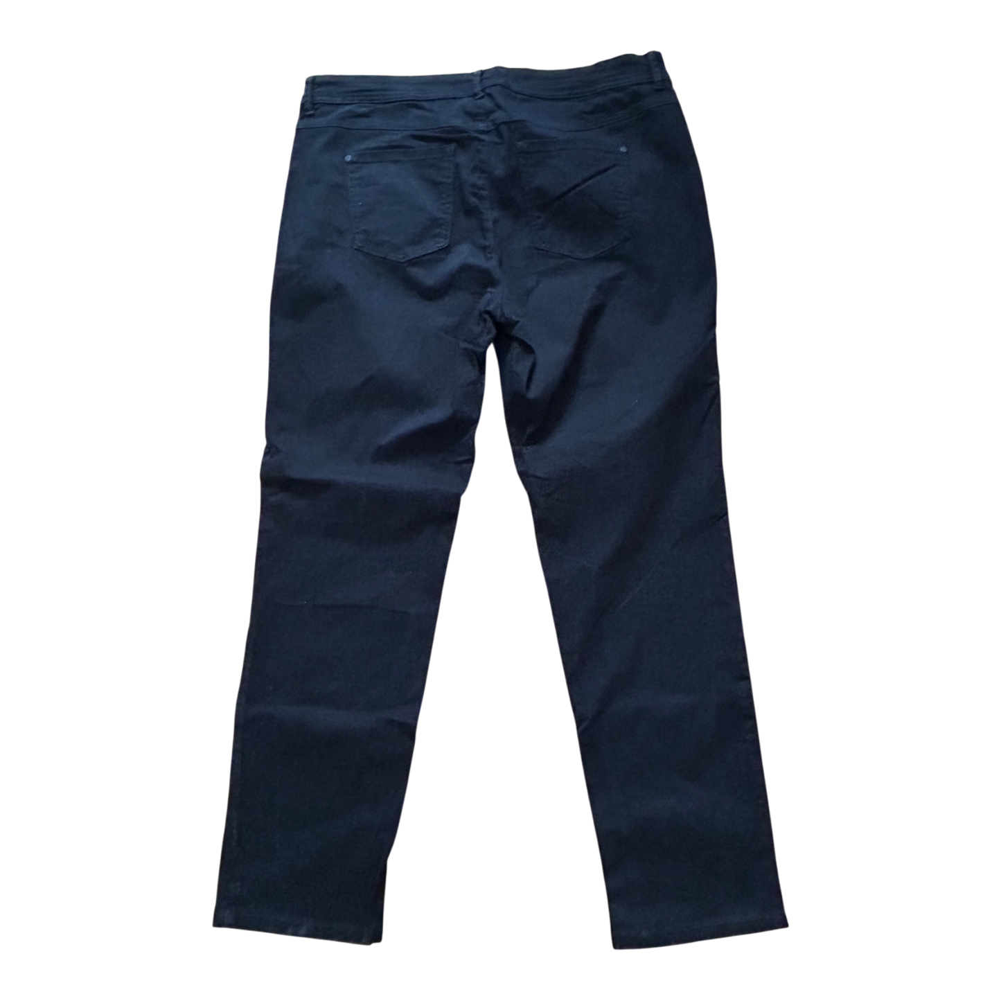 C&A Damen Hose Gr 48 Schwarz Baumwolle Stretch Klassisch Elegant Modern Fit