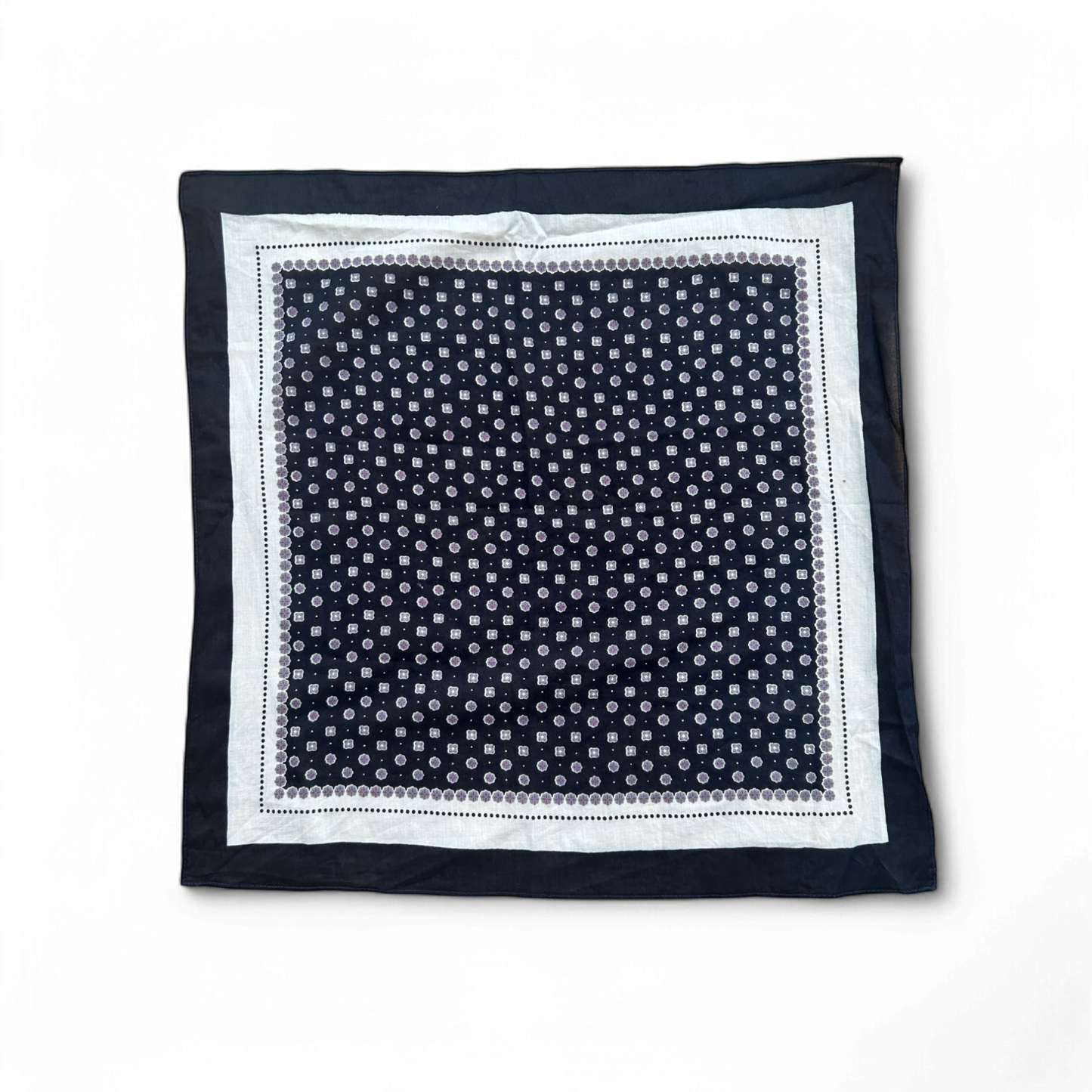 🟦 Pure Panda Halstuch Dunkelblau 60×60 – 100 % Baumwolle 🧵