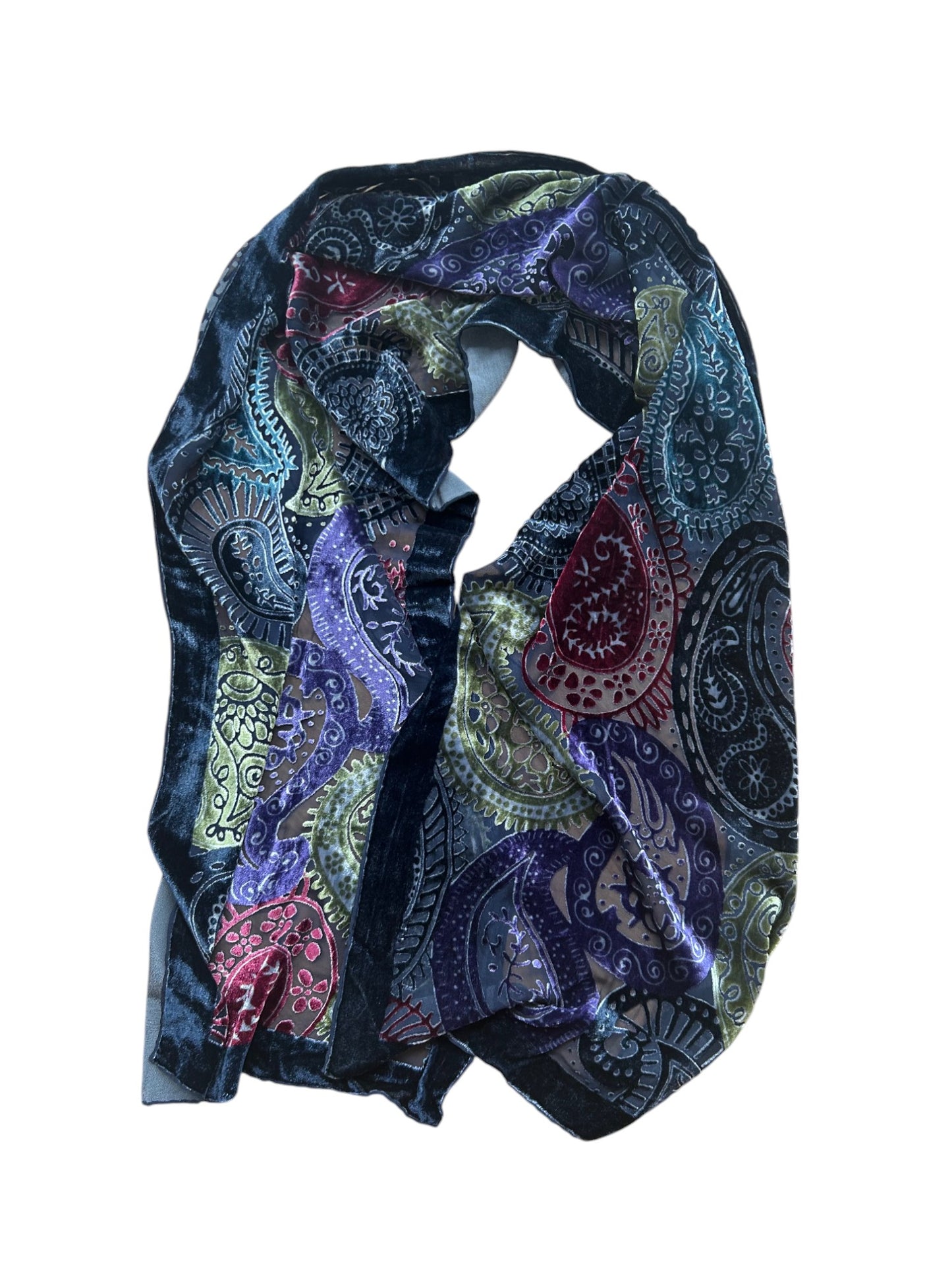 🌈 Samt-Schal Multicolor 30 x 150 cm – Wunderschön & Elegant ✨