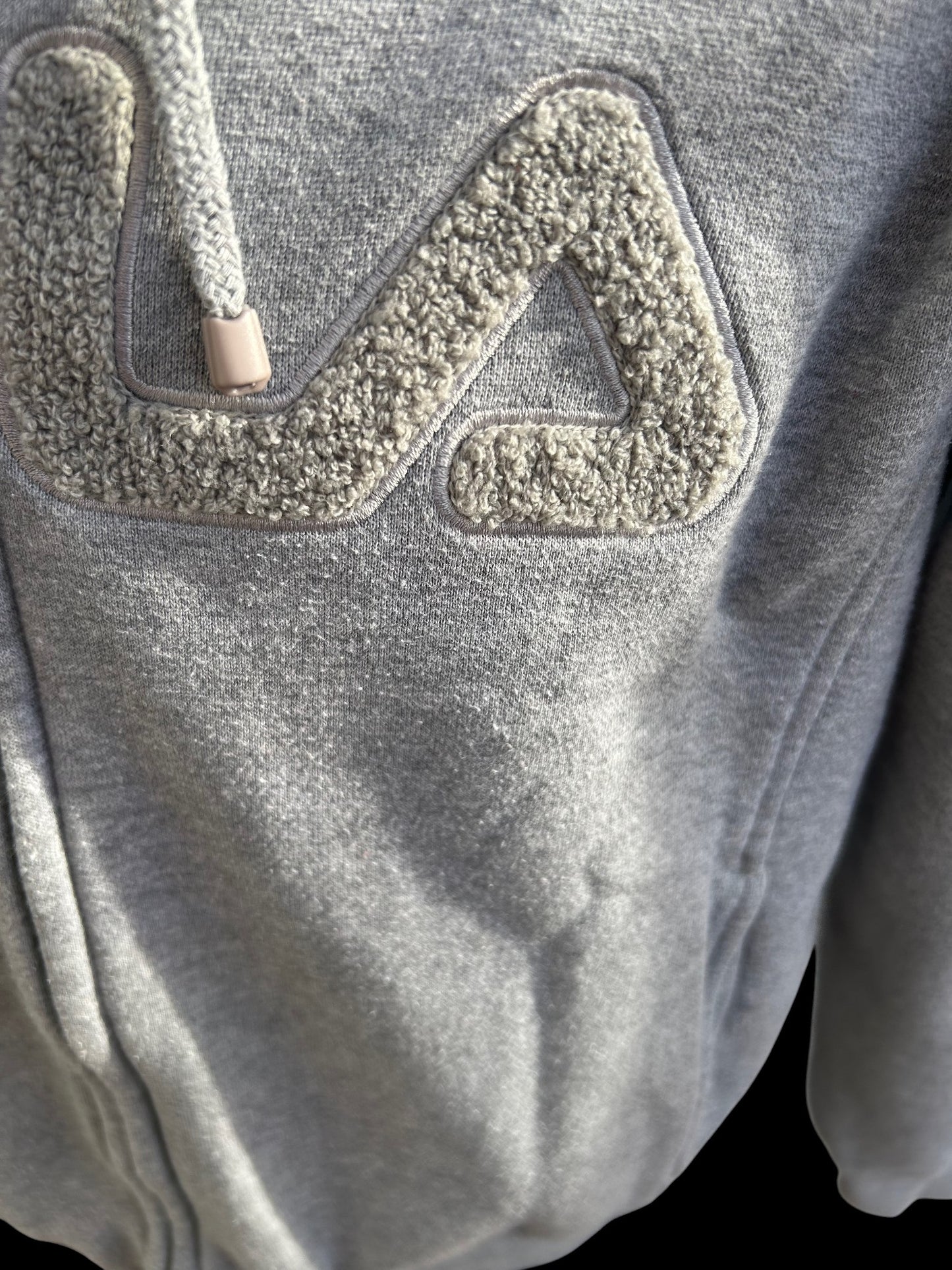 Fila Sweatshirtjacke Hoodie Herren Gr L Grau Kapuze Reißverschluss Logo Casual Sport