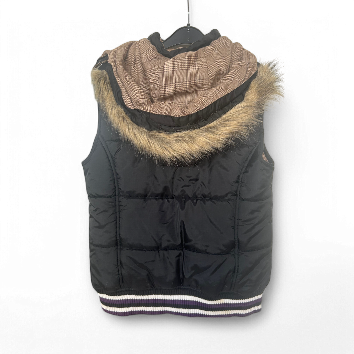 đ¤ Damen Weste Gr. 36 Schwarz â Kapuze & Kunstfell, Top