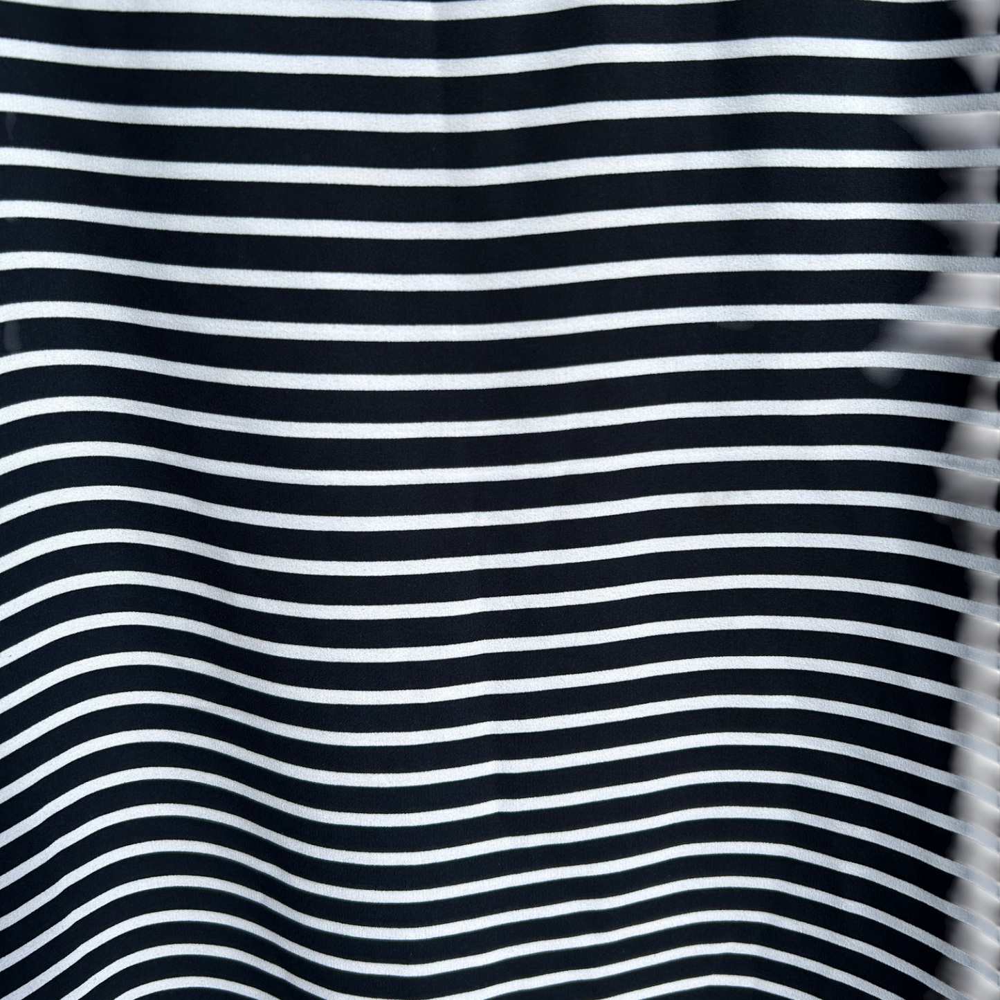 Tchibo Shirt Damen Gr 36 38 Blau Weiß Gestreift Kurzarm Viskose Elasthan